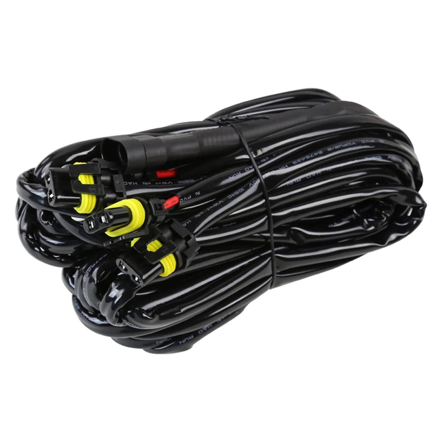 Universal 10' 12 Gauge Fog Lights Wiring Harness w/ 4 Connectors - Image 3