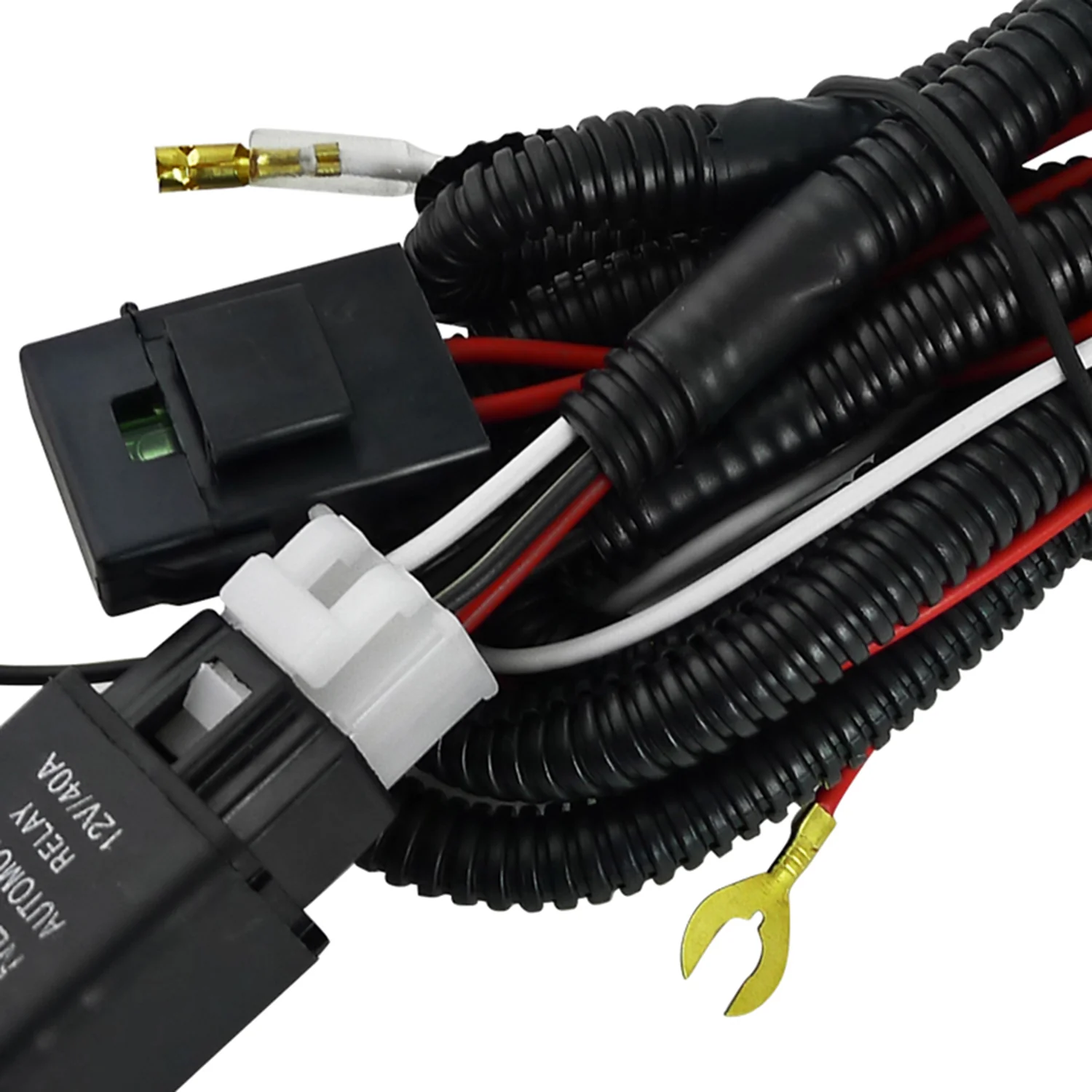 Universal 16Gauge Off Road LED Work Lights Wiring Kit Dual Relay & On/Off Switch - Image 9