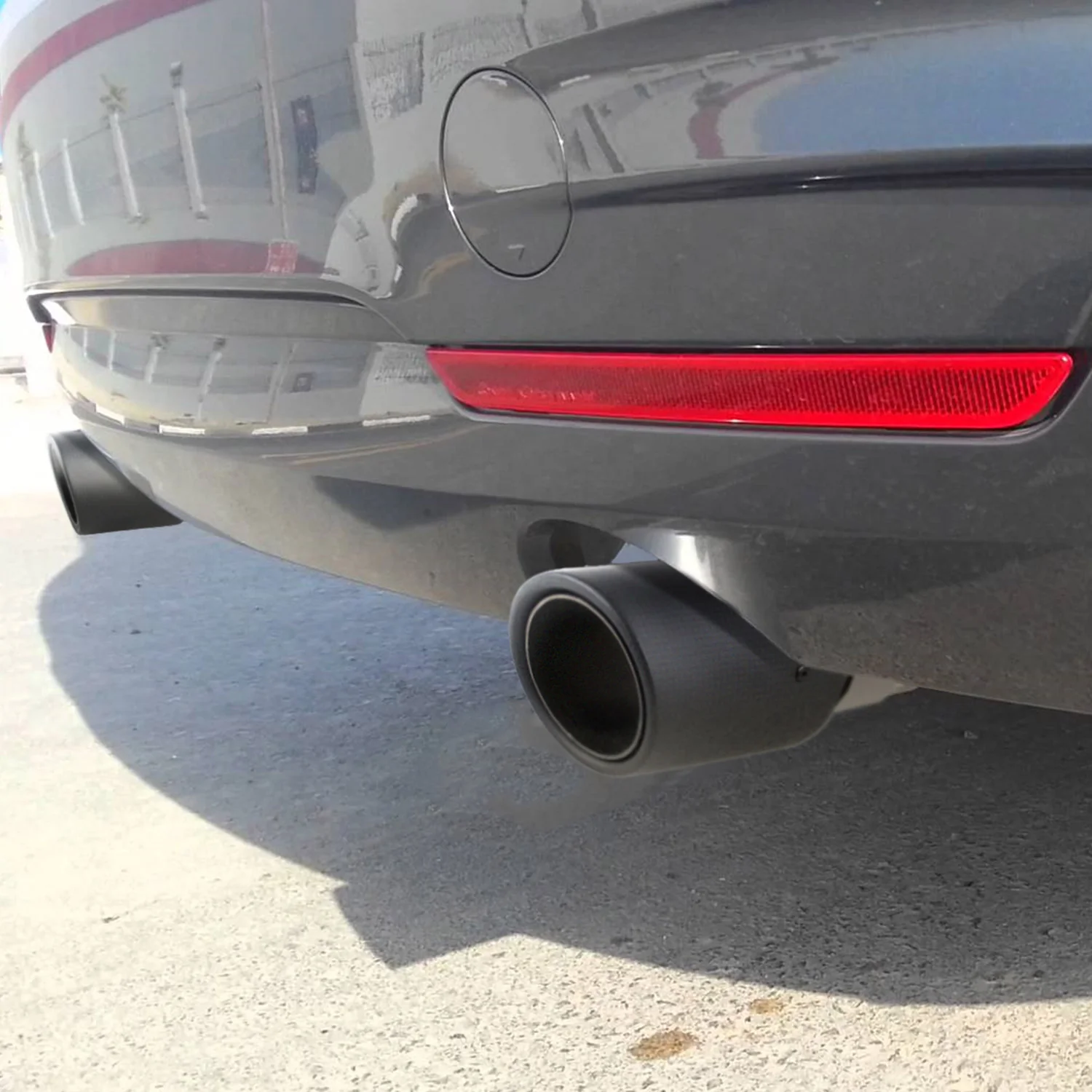 Universal 2.5" Inlet/3.5" Outlet Carbon Fiber Cover Exhaust Tip - Image 10
