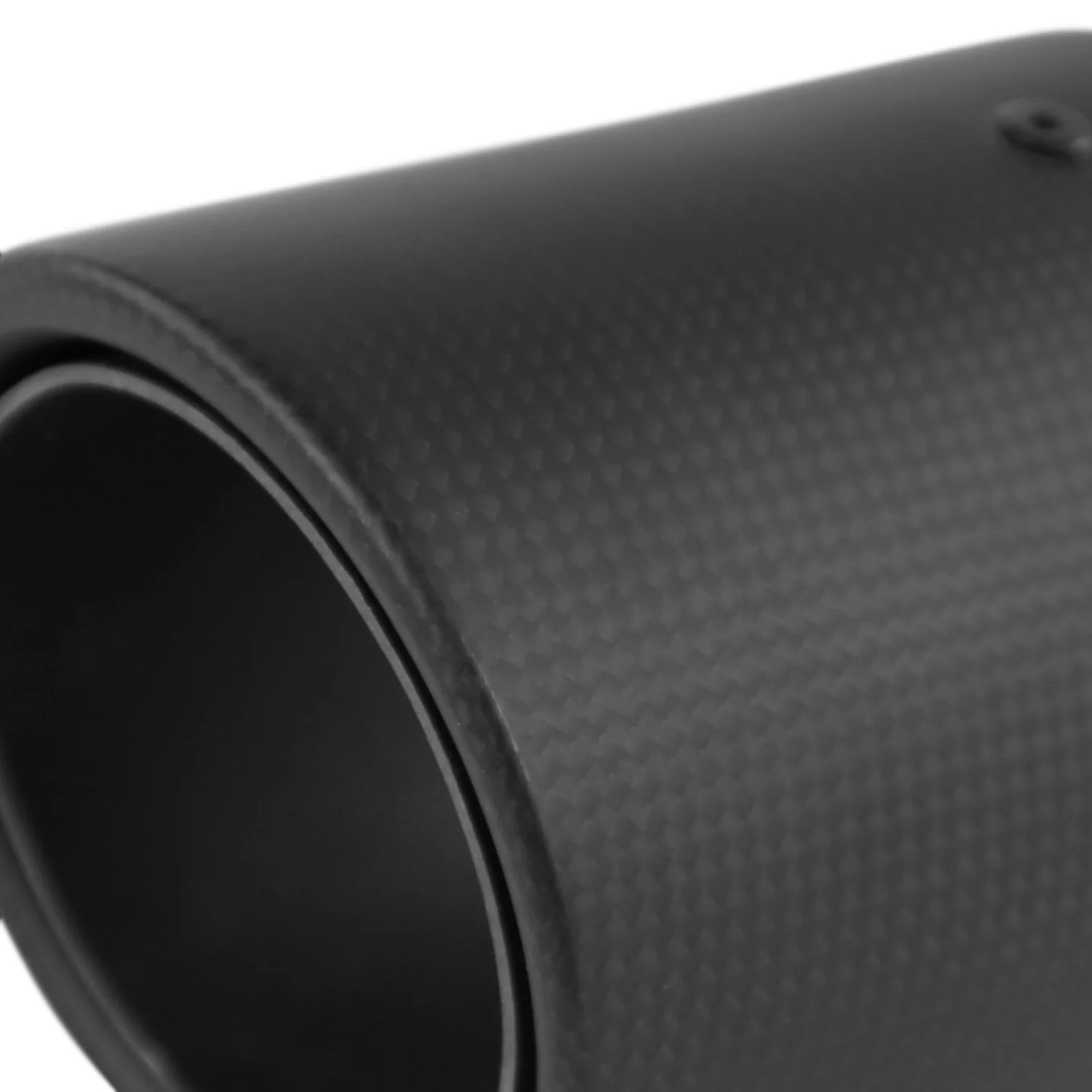 Universal 2.5" Inlet/3.5" Outlet Carbon Fiber Cover Exhaust Tip - Image 3