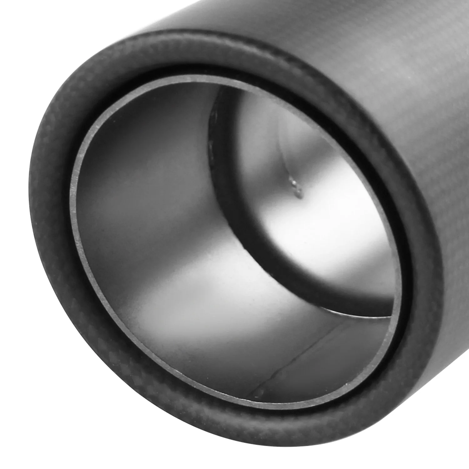 Universal 2.5" Inlet/3.5" Outlet Carbon Fiber Cover Exhaust Tip - Image 5