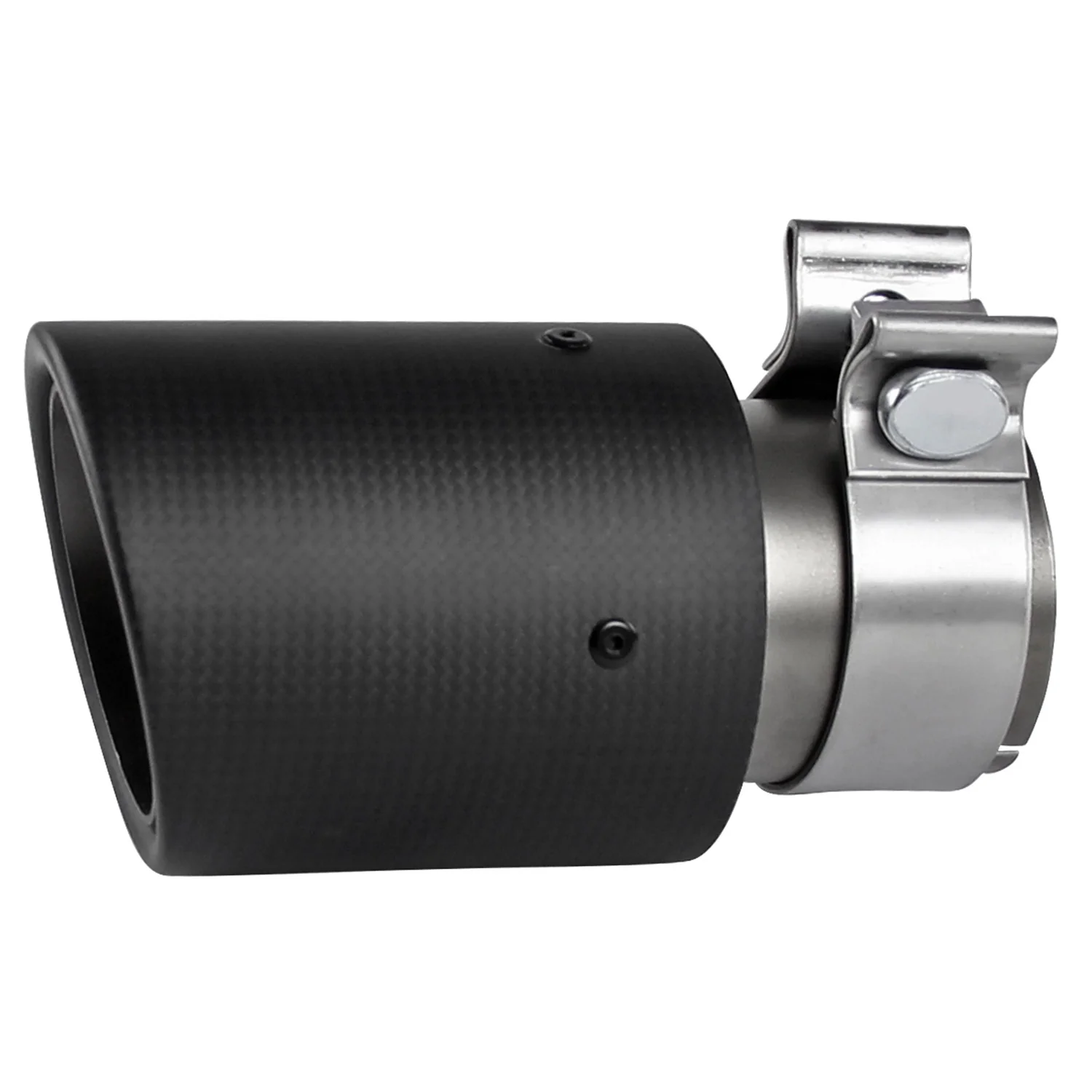 Universal 2.5" Inlet/3.5" Outlet Carbon Fiber Cover Exhaust Tip - Image 6