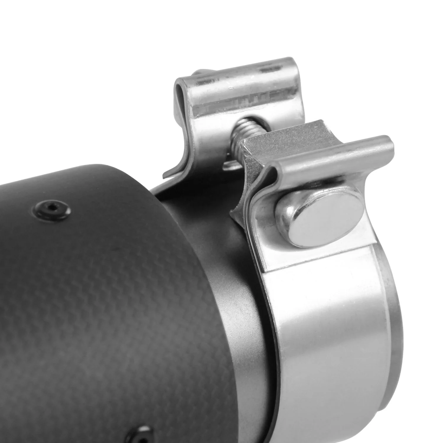 Universal 2.5" Inlet/3.5" Outlet Carbon Fiber Cover Exhaust Tip - Image 7