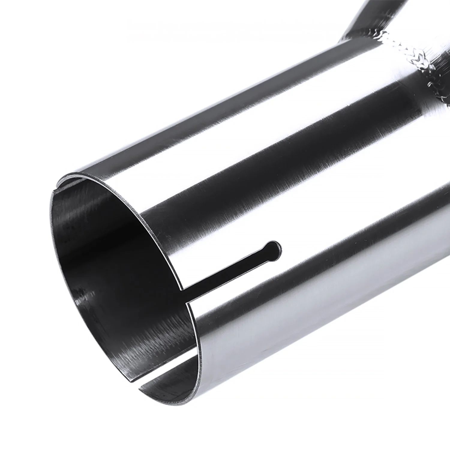 Universal 2.5" Inlet/3.875" Outlet Chrome S.Steel Angled Exhaust Tips - 2PC - Image 8