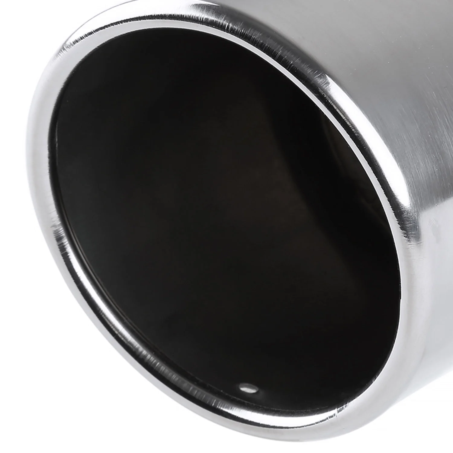 Universal 2.5" Inlet/4.125" Outlet Chrome S.Steel Angled Exhaust Tips - 2PC - Image 3