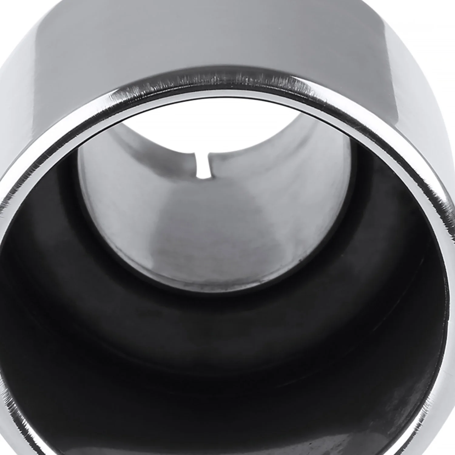 Universal 2.5" Inlet/4.125" Outlet Chrome S.Steel Angled Exhaust Tips - 2PC - Image 6