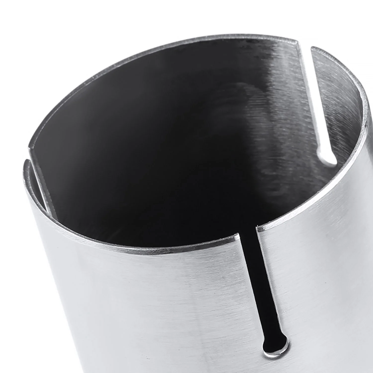 Universal 2.5" Inlet/4.125" Outlet Chrome Steel Angled Burnt Blue Exhaust Tips - Image 8