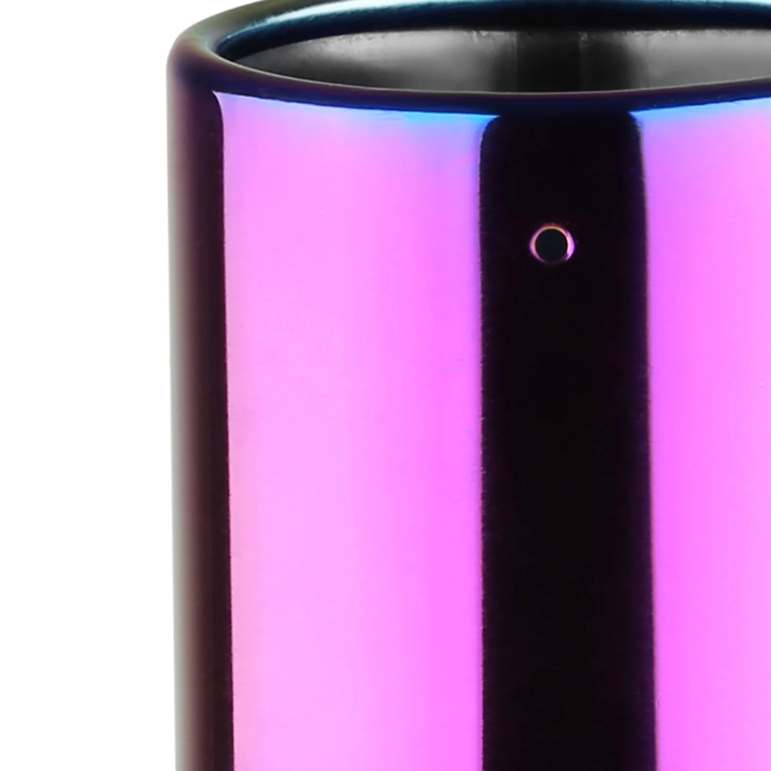Universal 2.5" Inlet/4.125" Outlet Rainbow Steel Burnt Purple Exhaust Tips 2Pcs - Image 5