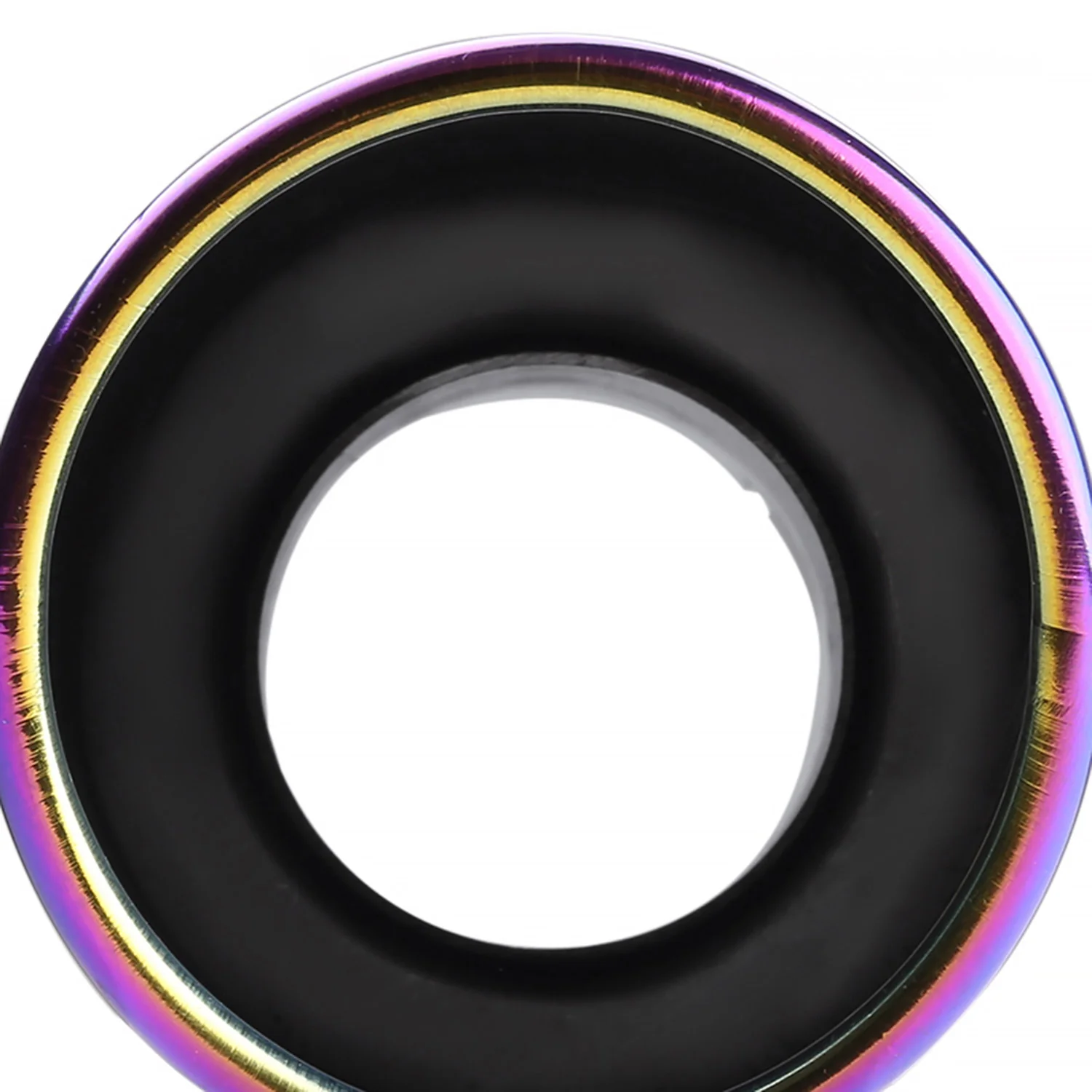 Universal 2.5" Inlet/4.125" Outlet Rainbow Steel Burnt Purple Exhaust Tips 2Pcs - Image 6