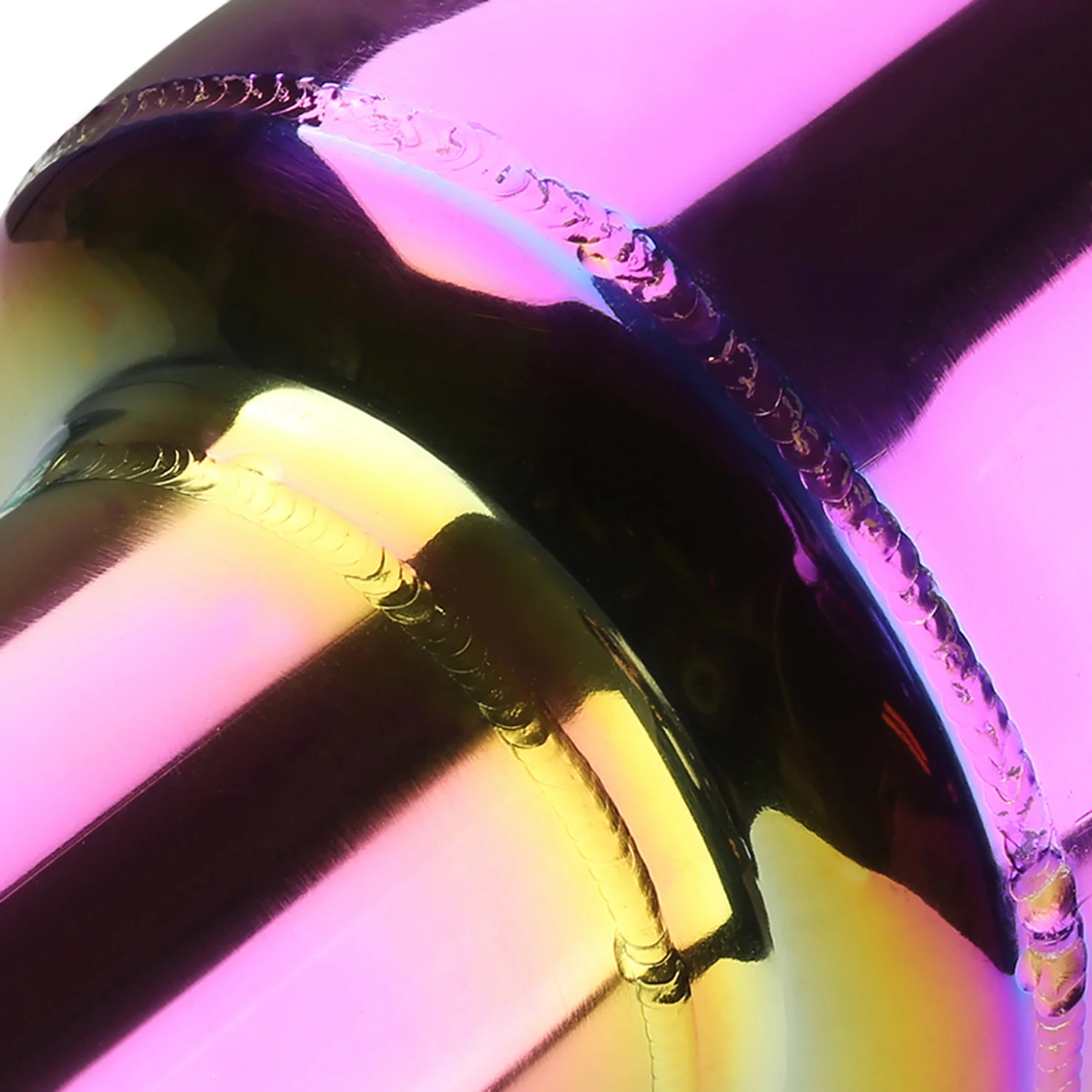 Universal 2.5" Inlet/4.125" Outlet Rainbow Steel Burnt Purple Exhaust Tips 2Pcs - Image 7
