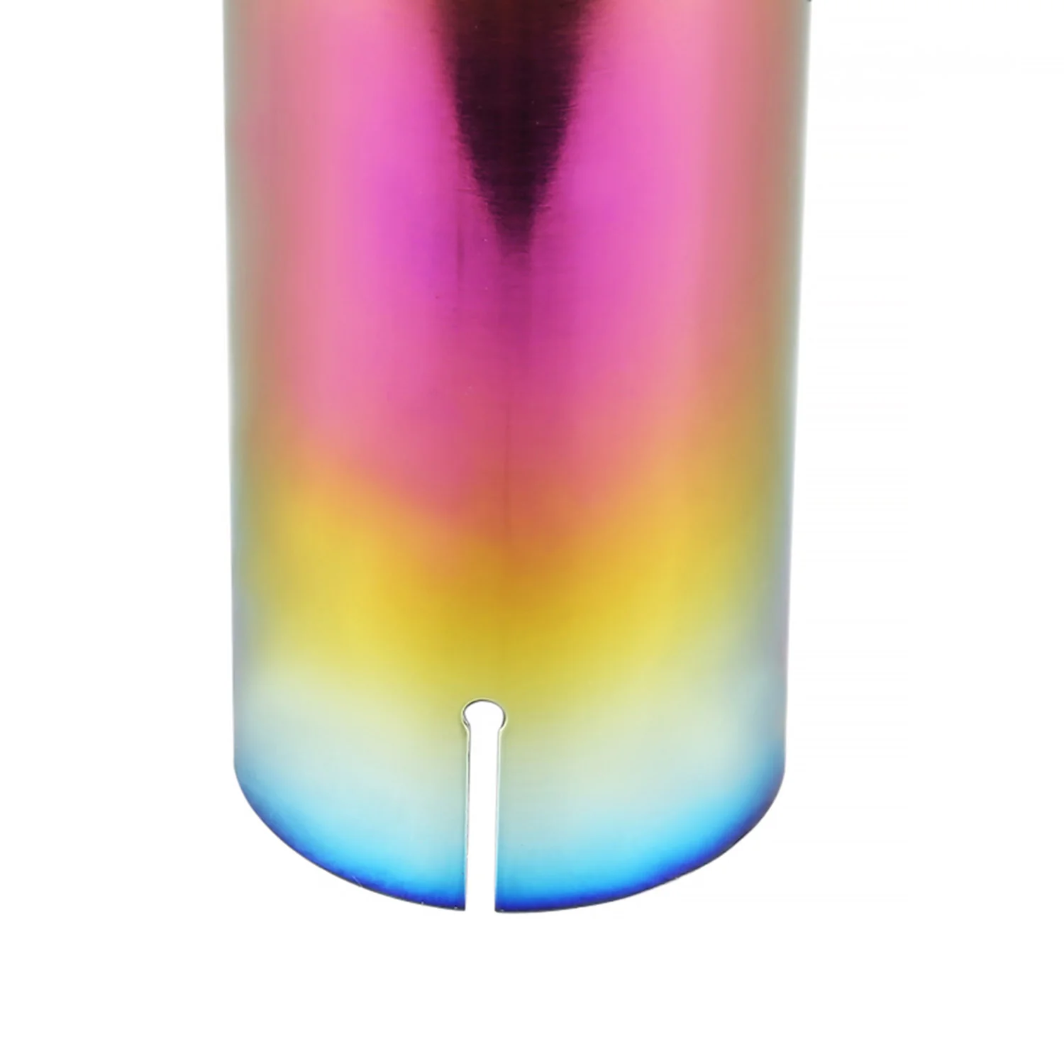 Universal 2.5" Inlet/4.125" Outlet Rainbow Steel Burnt Purple Exhaust Tips 2Pcs - Image 9