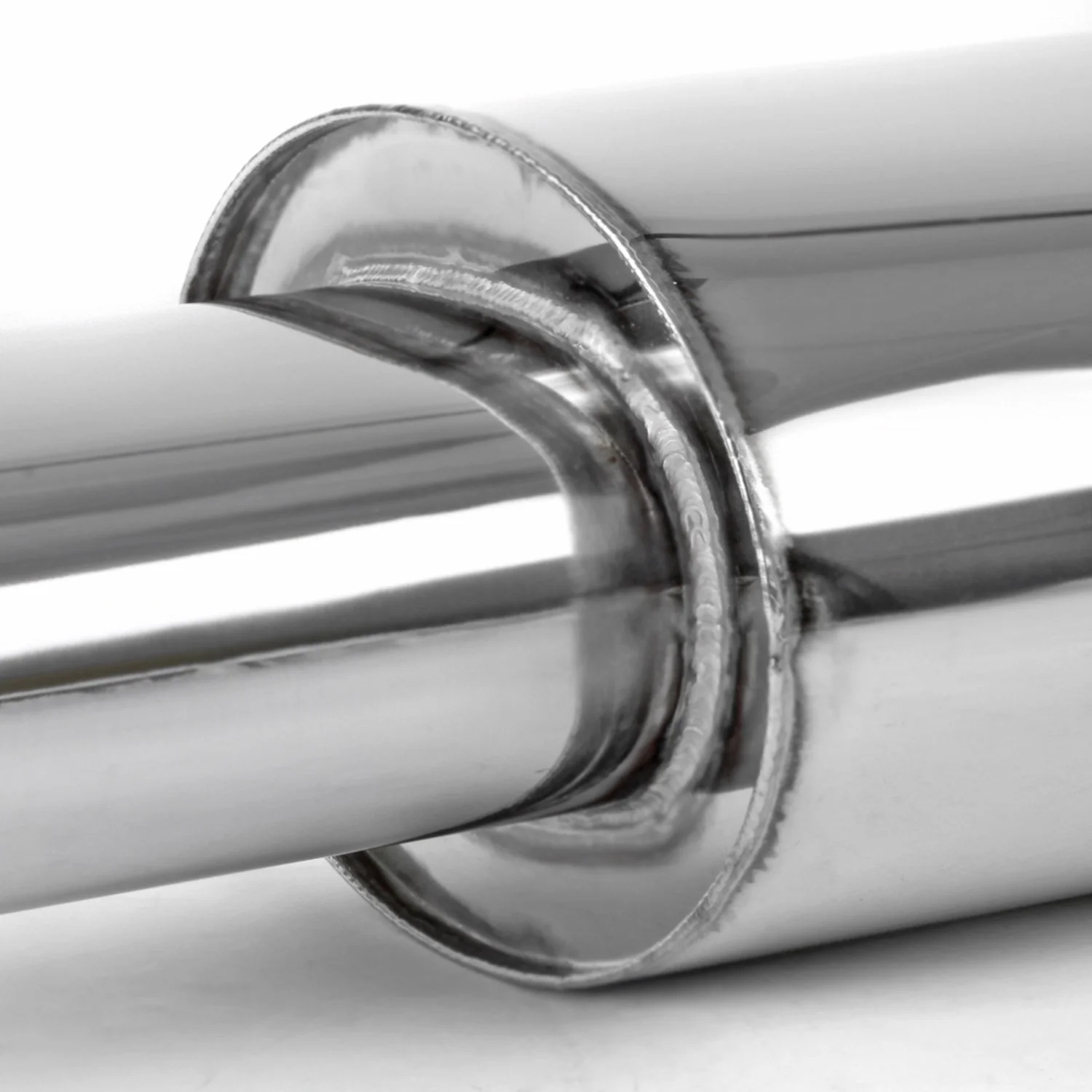Universal 2.5" Inlet Stainless Steel Exhaust Muffler w/ Oval Tip - Image 5