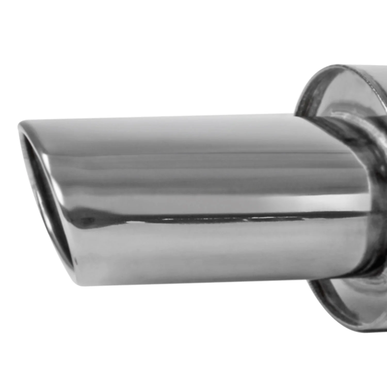Universal 2.5" Inlet Stainless Steel Exhaust Muffler w/ Oval Tip - Image 8