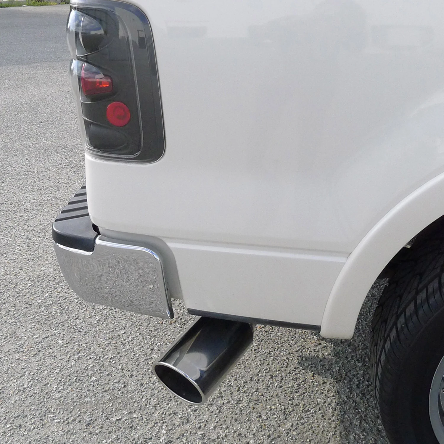 Universal 4" Inlet/6" Outlet Chrome Stainless Steel Bolt-On Angled Exhaust Tip - Image 9