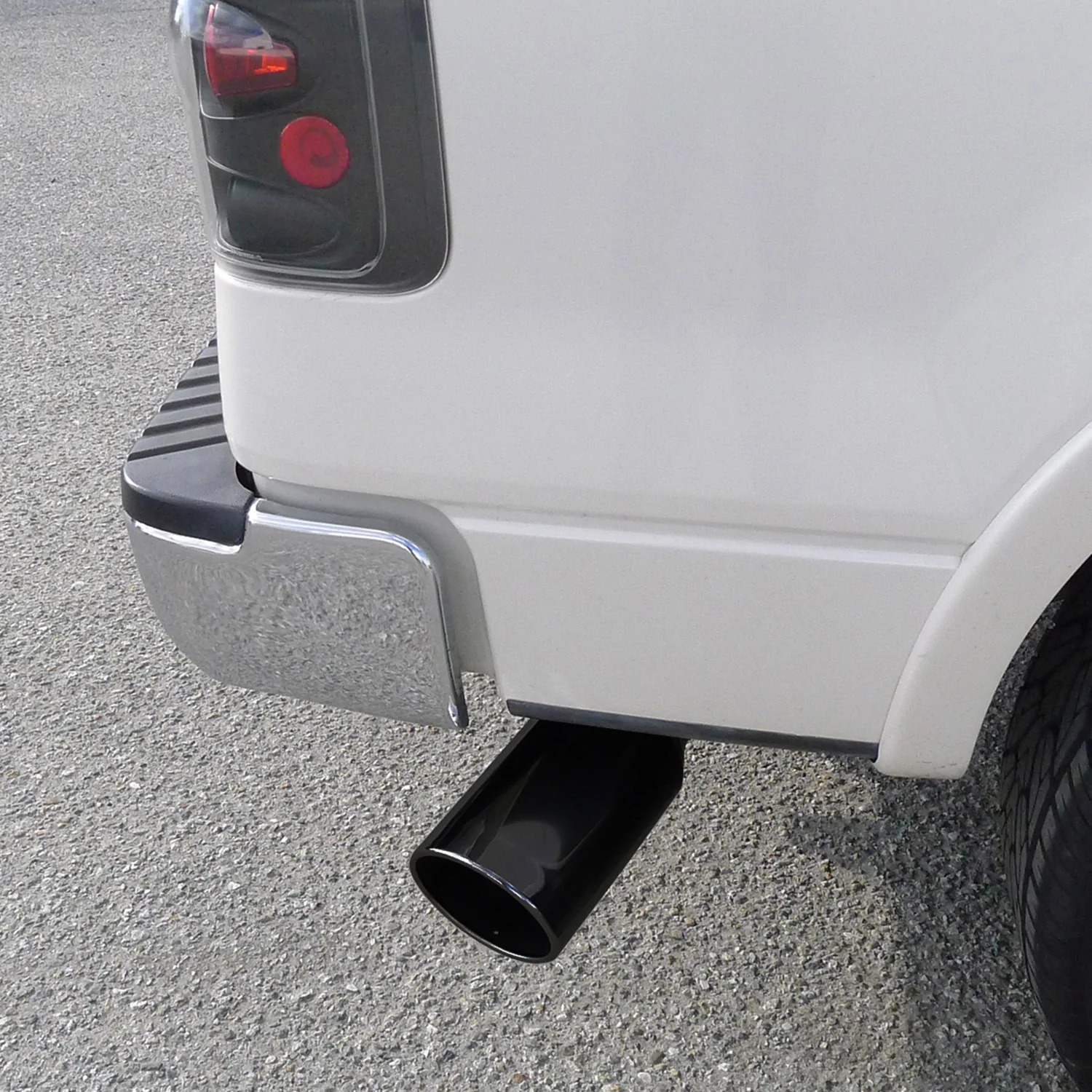 Universal 4" Inlet/8" Outlet Black Stainless Steel Bolt-On Angled Exhaust Tip - Image 10
