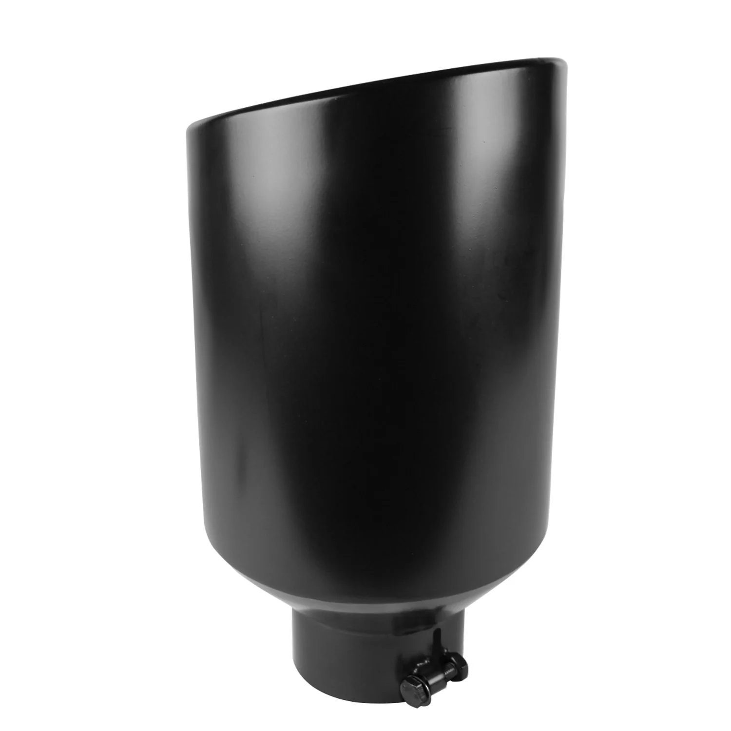Universal 4" Inlet/8" Outlet Black Stainless Steel Bolt-On Angled Exhaust Tip - Image 8