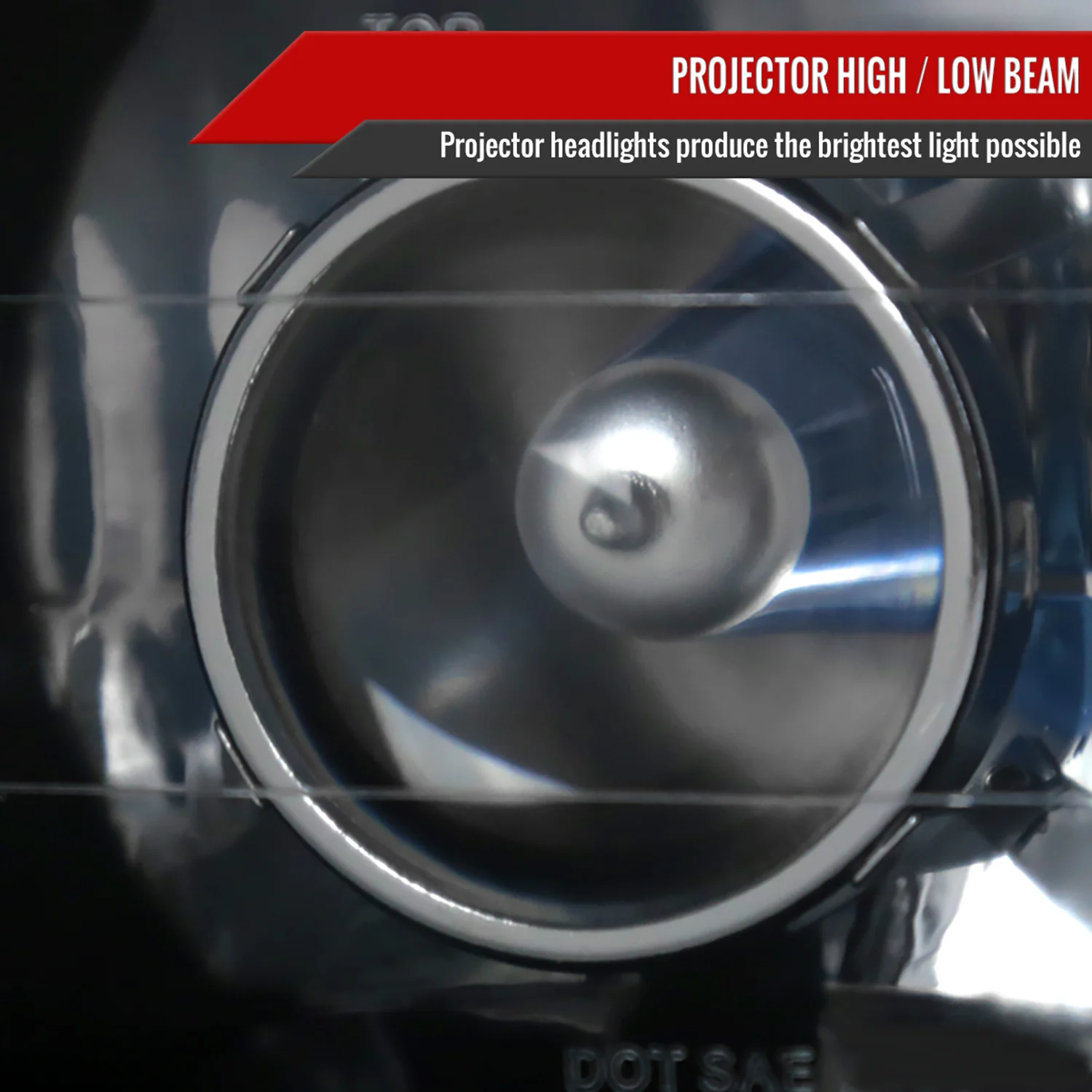 Universal 4"x6" H4 Projector Headlights Matte Black Housing/Glass Lens - Image 4