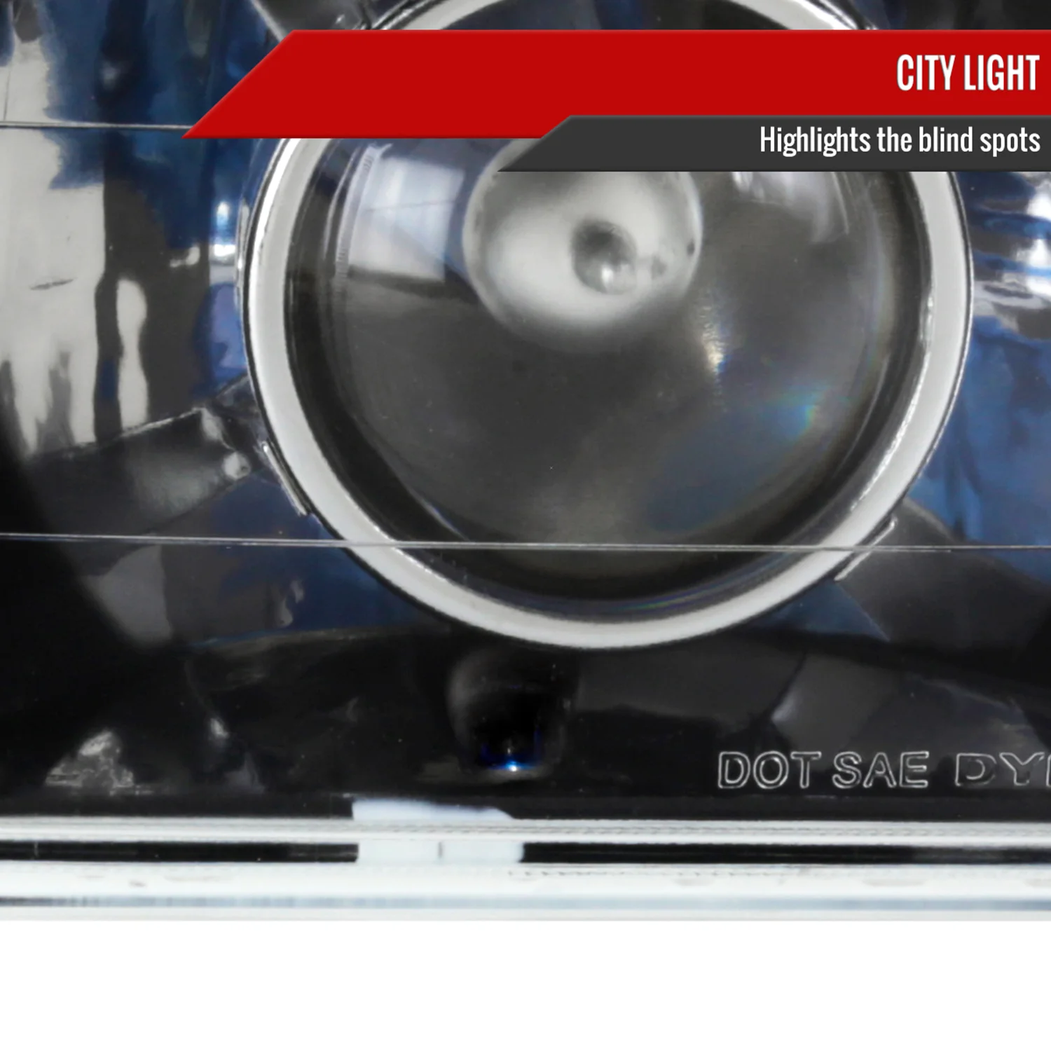 Universal 4"x6" H4 Projector Headlights Matte Black Housing/Glass Lens - Image 5