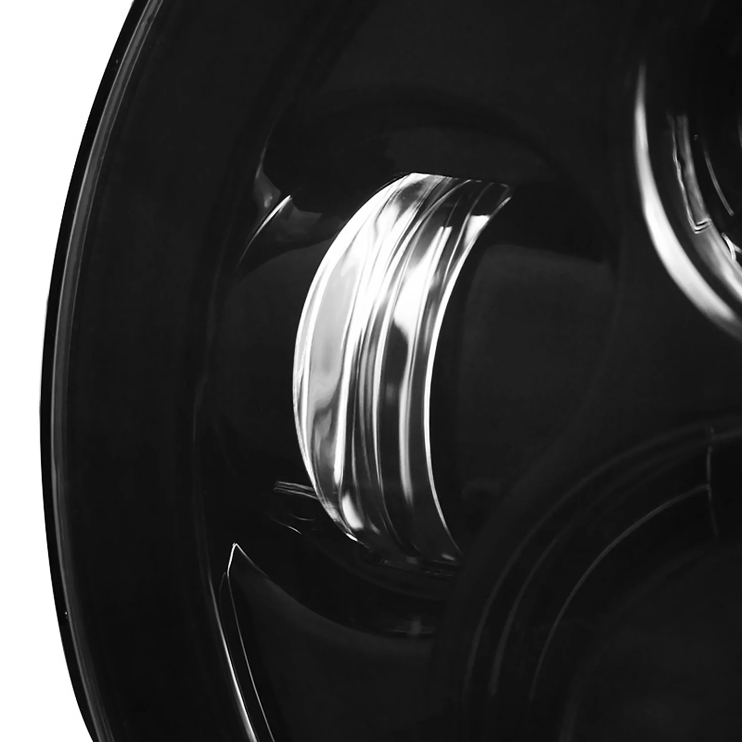 Universal 7" Cree LED Projector Headlight - 1PC Matte Black Housing/Clear Lens - Image 3