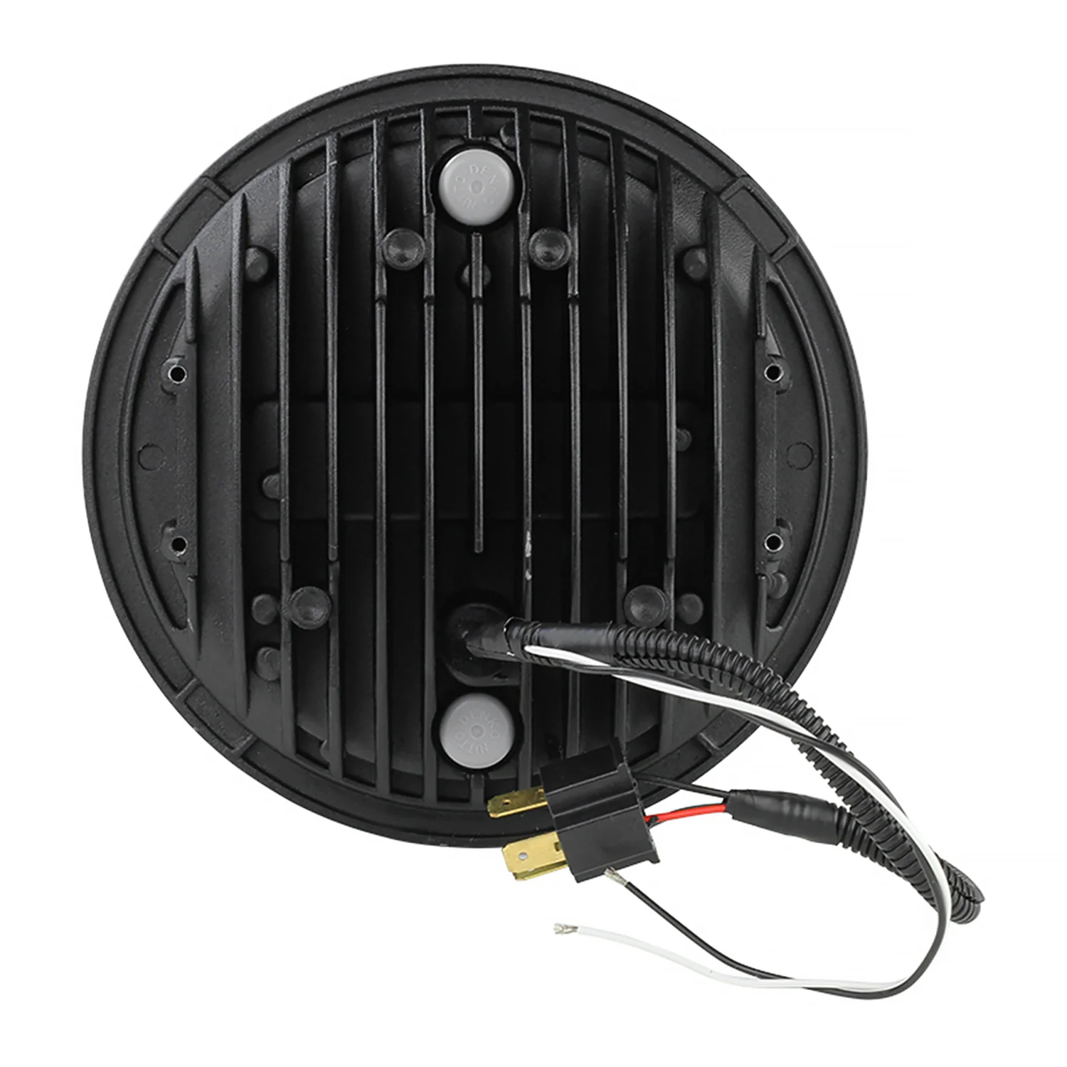 Universal 7" Round Cree LED Blue Rim Halo Projector Headlight - 1PC Matt Black - Image 9
