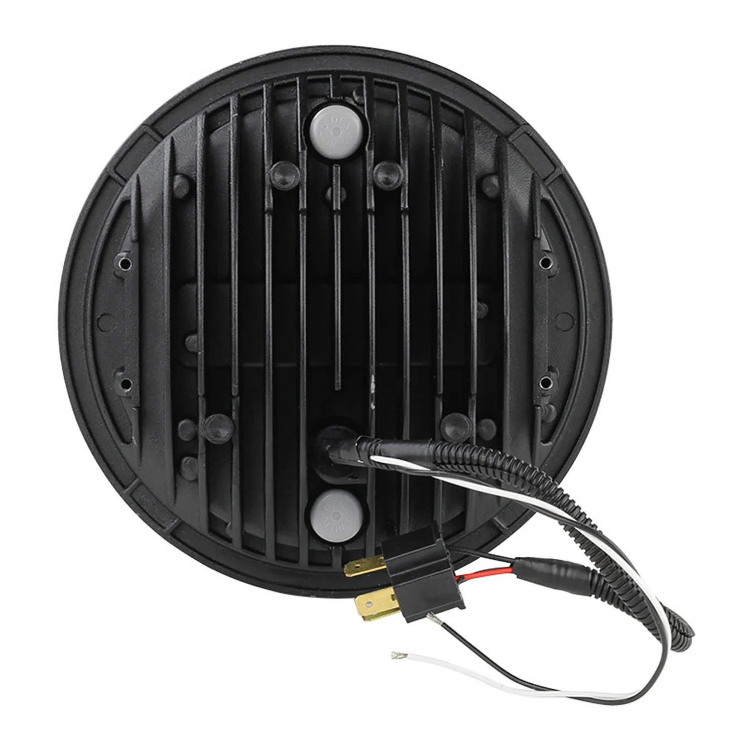 Universal 7" Round Cree LED Red Rim Halo Projector Headlight - 1PC Matt Black - Image 9