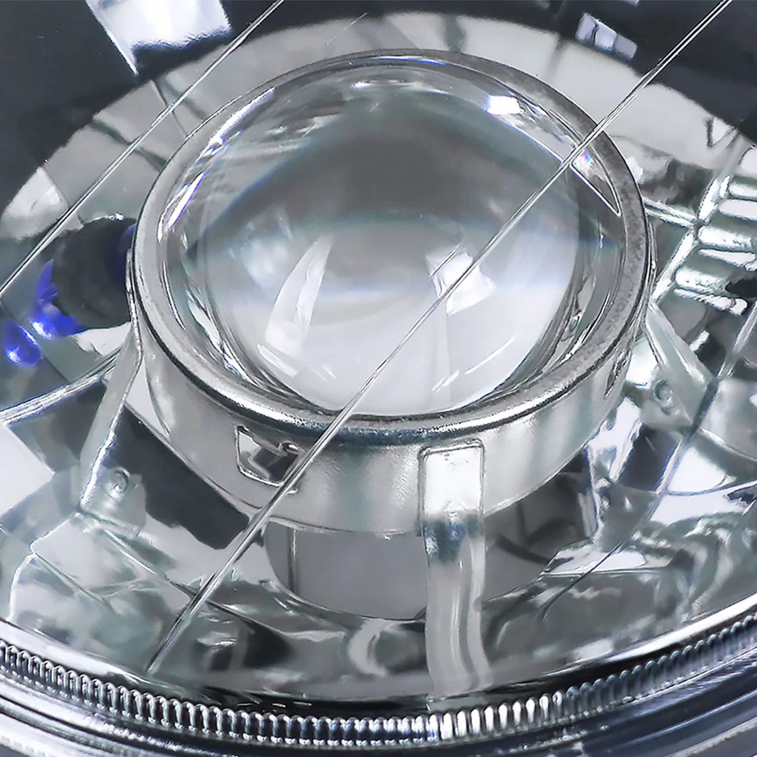 Universal 7" Round H4 Projector Headlights Matte Black Housing/Clear Lens - Image 6