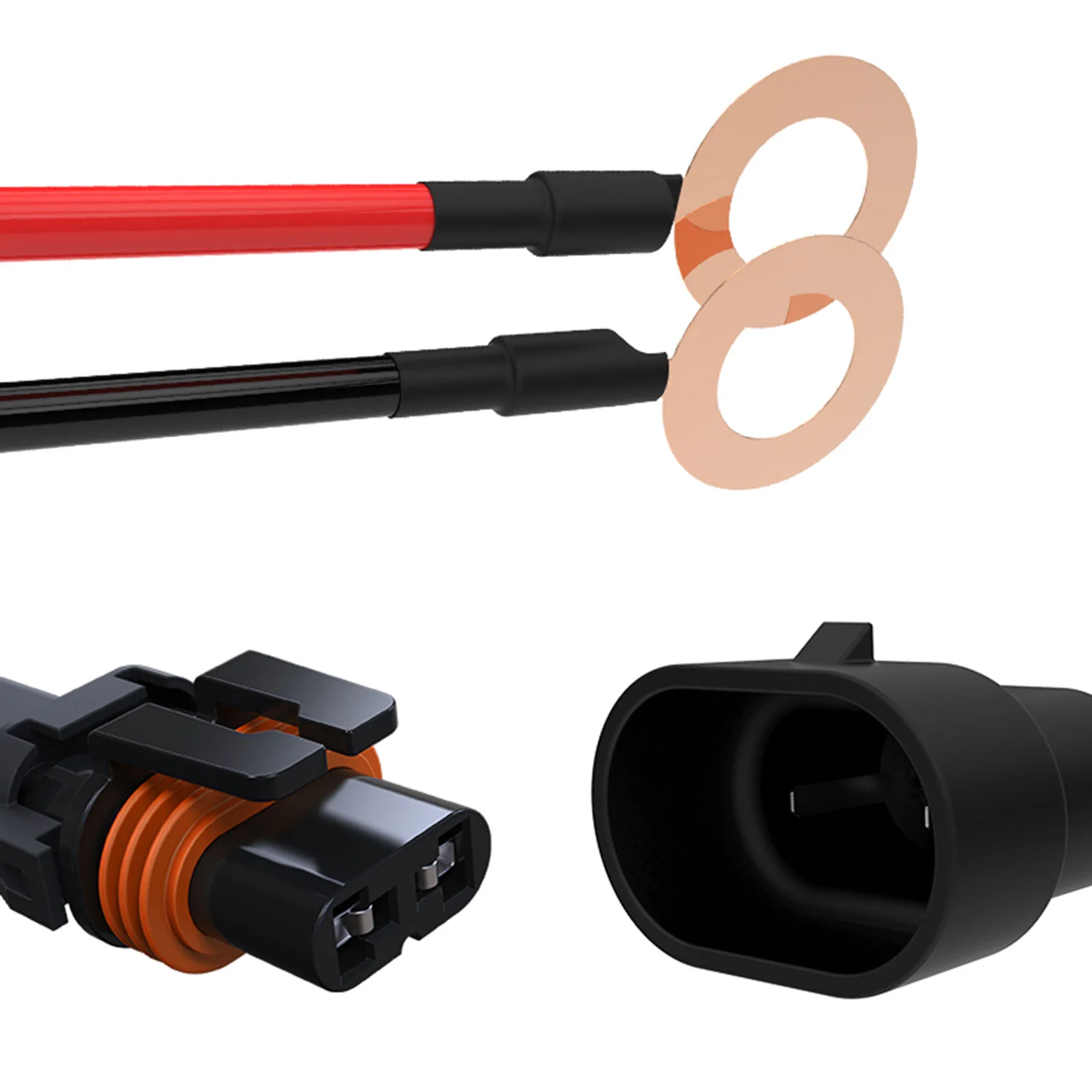 Universal 9' 14 Gauge Fog Lights Wiring Kit 2 Connectors Fuse Relay & Remote - Image 8