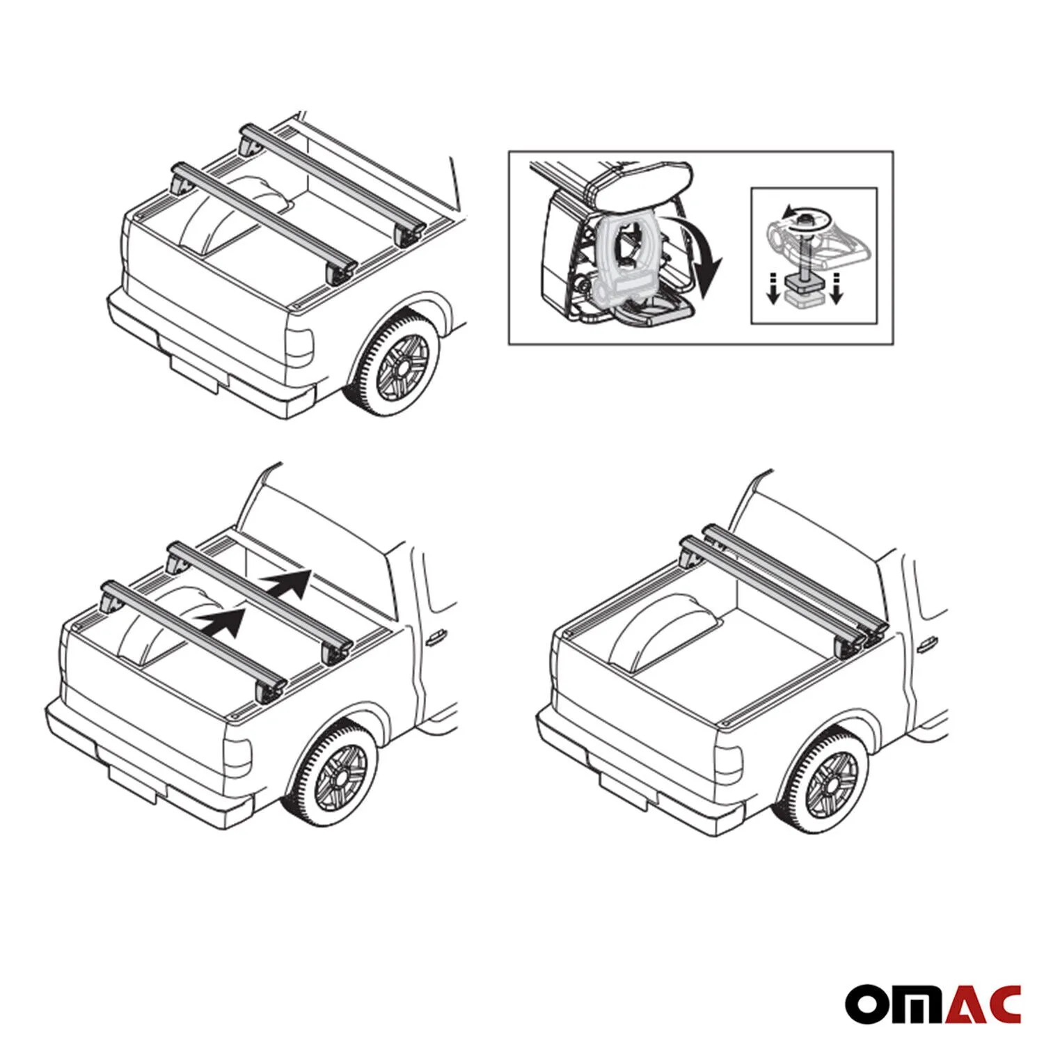 Adjustable Truck Pickup Bed Roof Rack & Fixing Profile Alu - Image 4