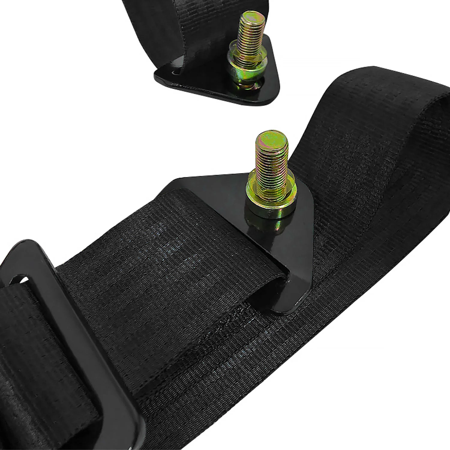 Universal Black 4 Point Racing Seat Belt Buckle Safety Harness - Image 8