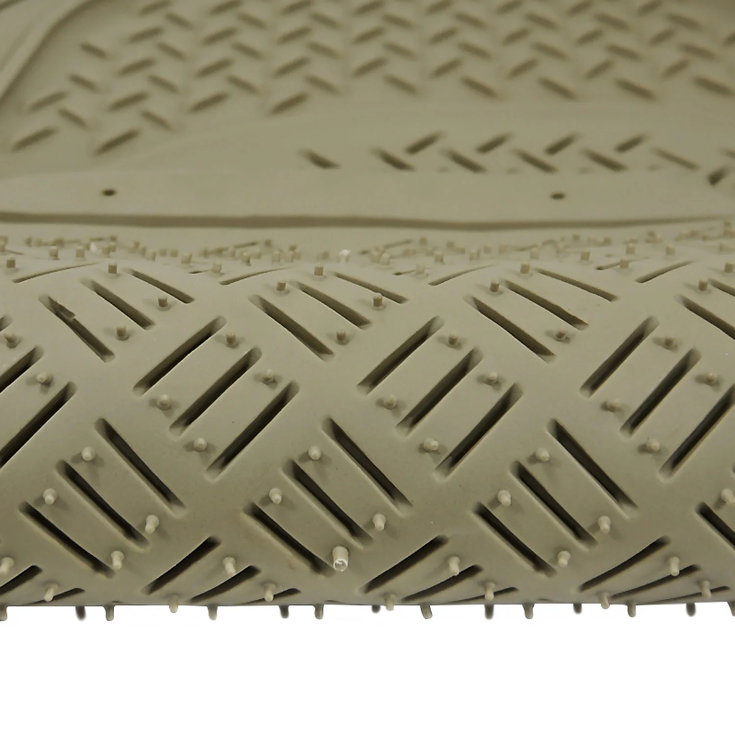 Universal fit Rubber Car Floor Mats Liner All Weather 3Pcs Beige - Image 6