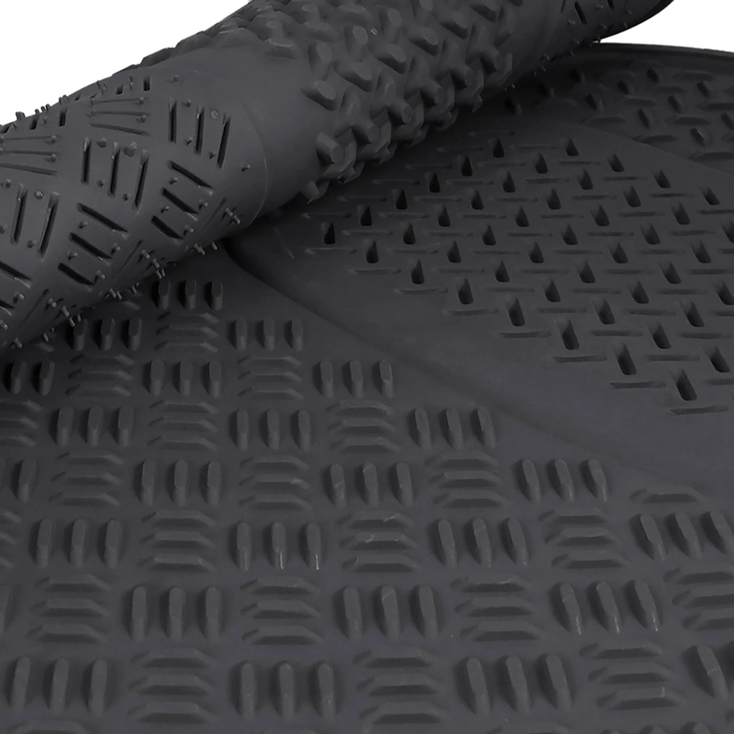 Universal fit Rubber Car Floor Mats Liner All Weather 3Pcs Gray - Image 3