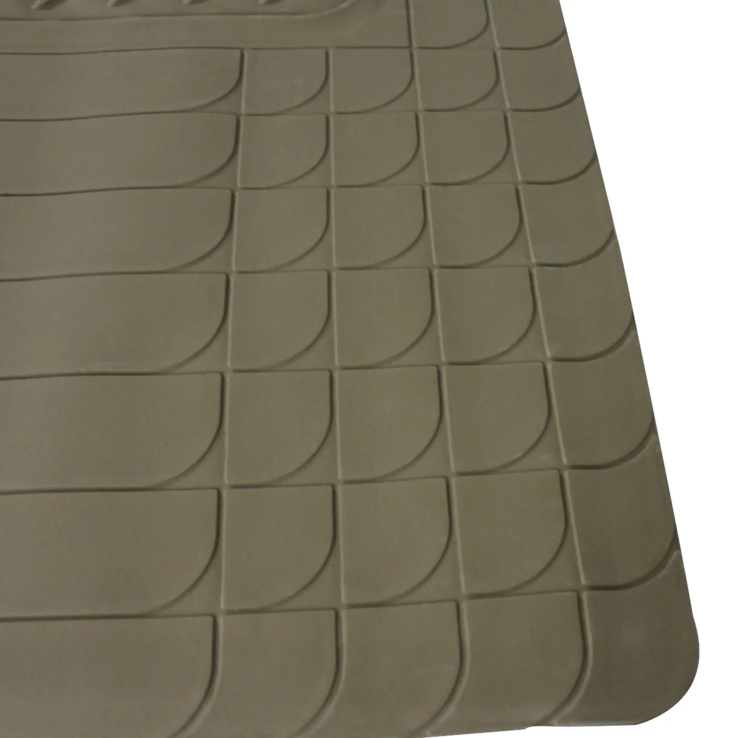 Universal fit Rubber Car Floor Mats Trunk Cargo Liner All Weather 4Pcs Beige - Image 3