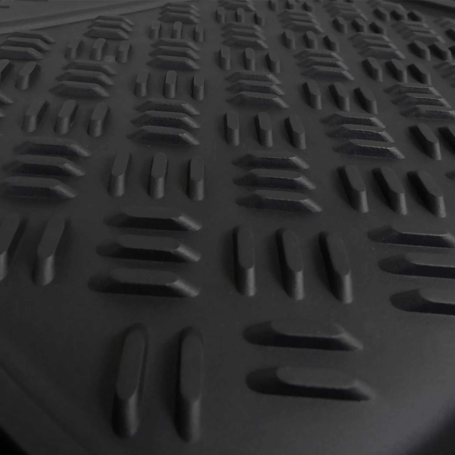 Universal fit Rubber Car Floor Mats Trunk Cargo Liner All Weather 4Pcs Black - Image 6