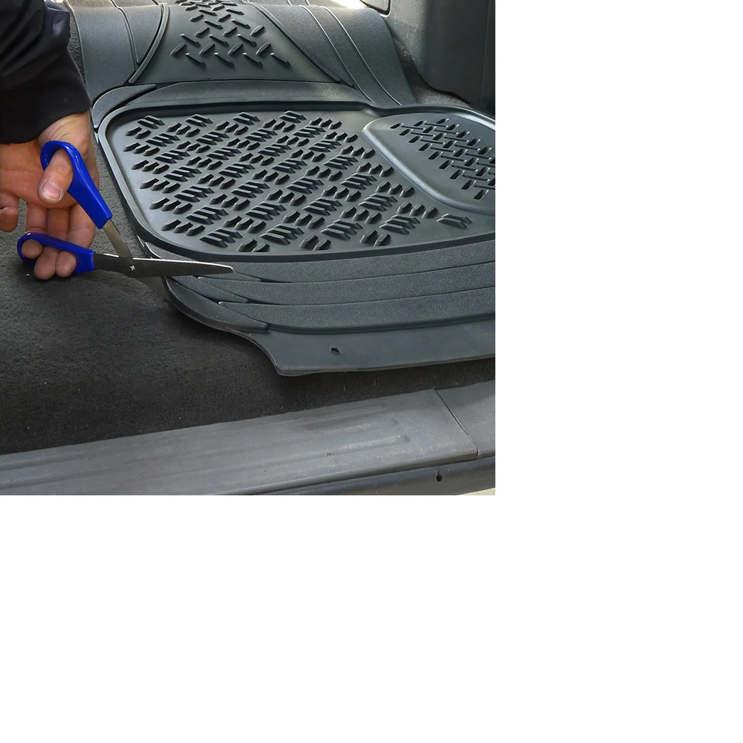 Universal fit Rubber NonSlip Car Floor Mats Liner All Weather 4Pcs Black - Image 7