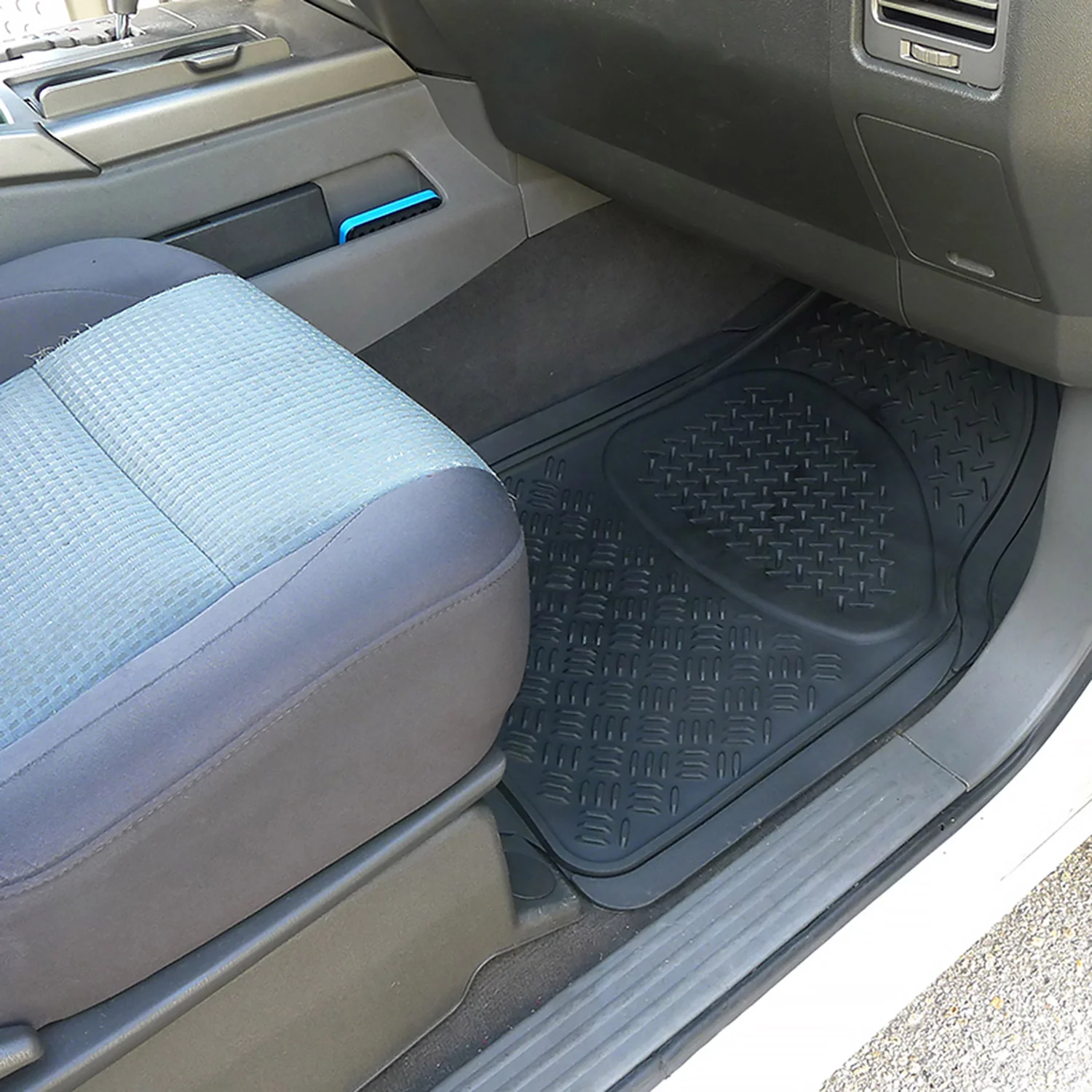 Universal fit Rubber NonSlip Car Floor Mats Liner All Weather 4Pcs Black - Image 8