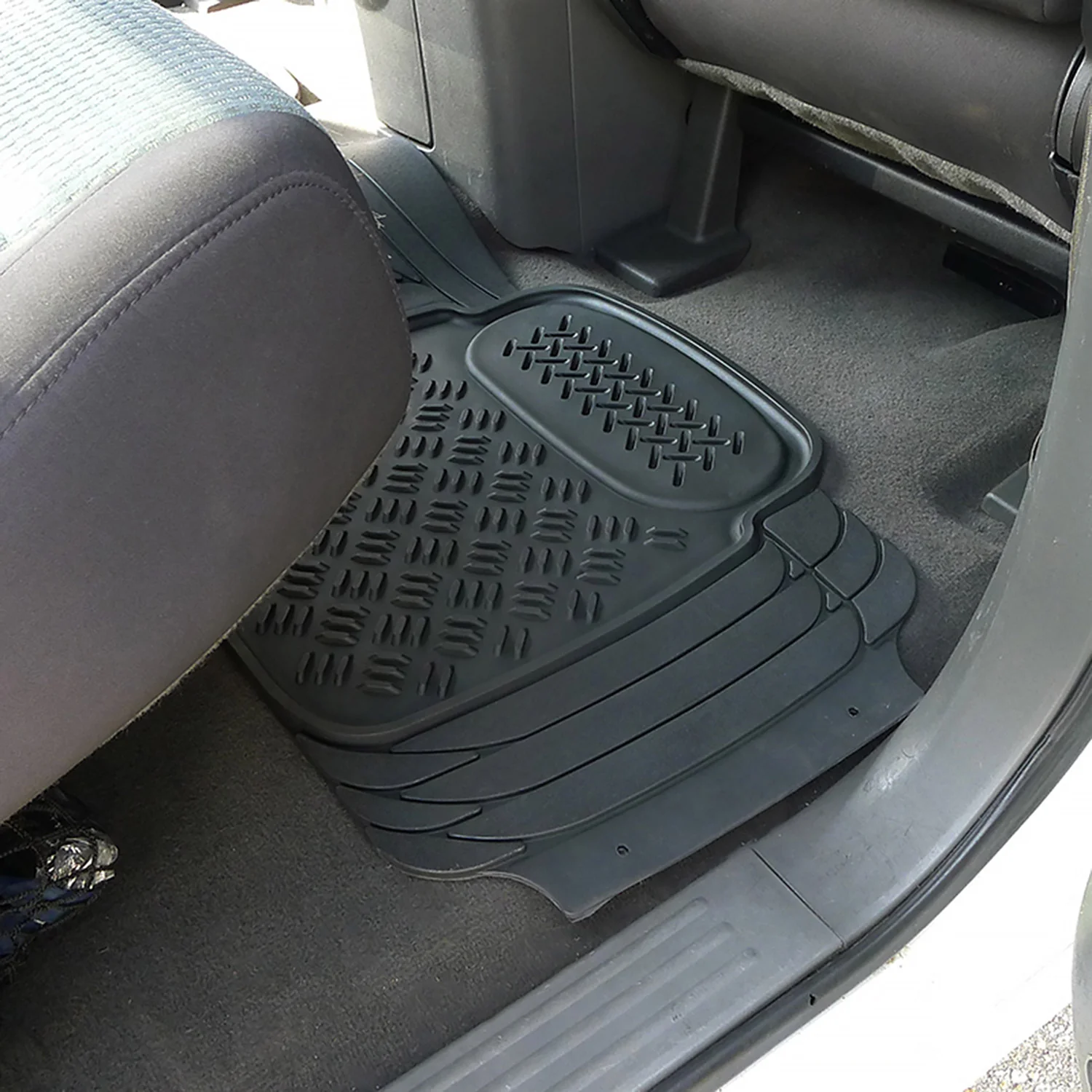 Universal fit Rubber NonSlip Car Floor Mats Liner All Weather 4Pcs Black - Image 9