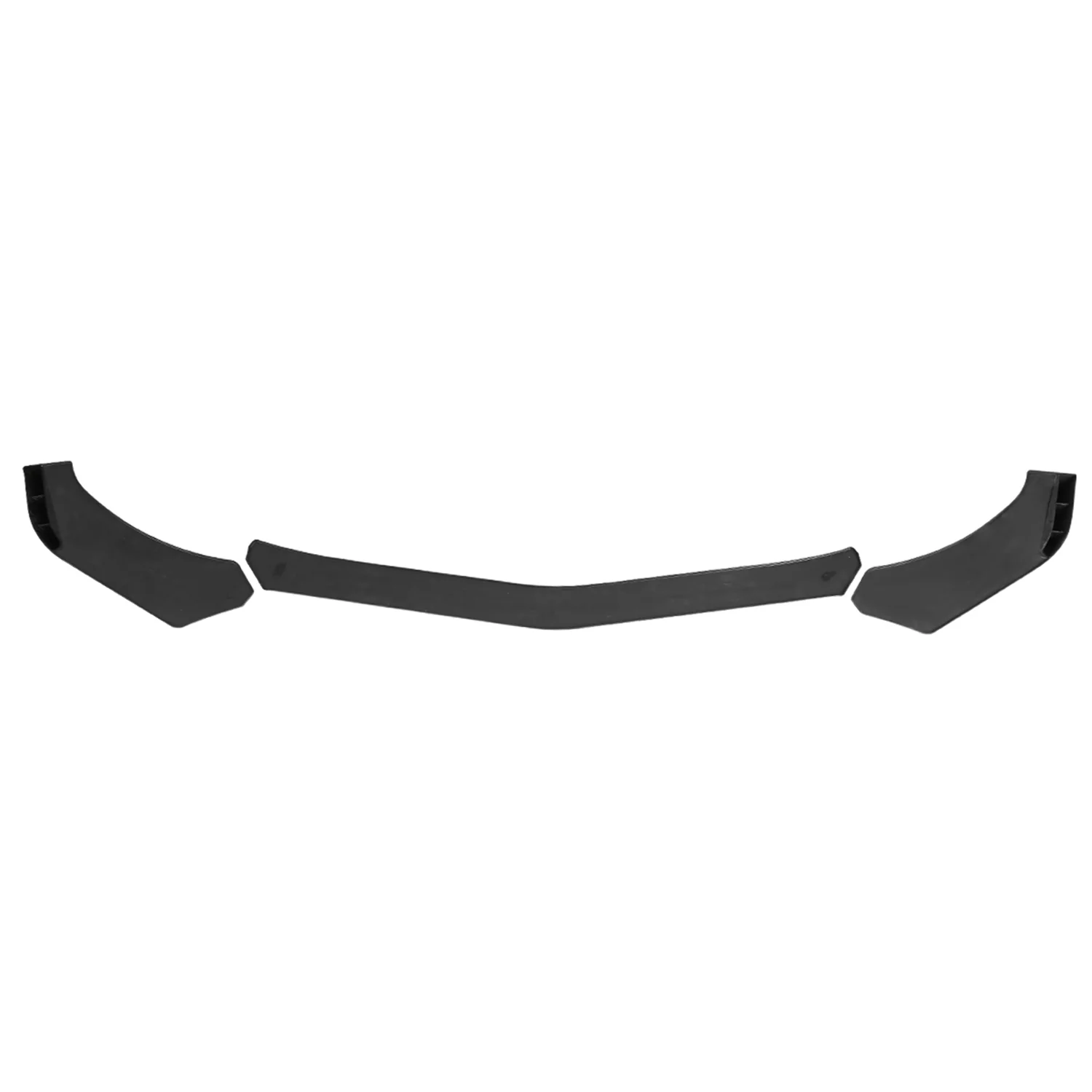 Universal Glossy Black Polypropylene 3Pcs Bumper Lip Spoiler Splitter - Image 8