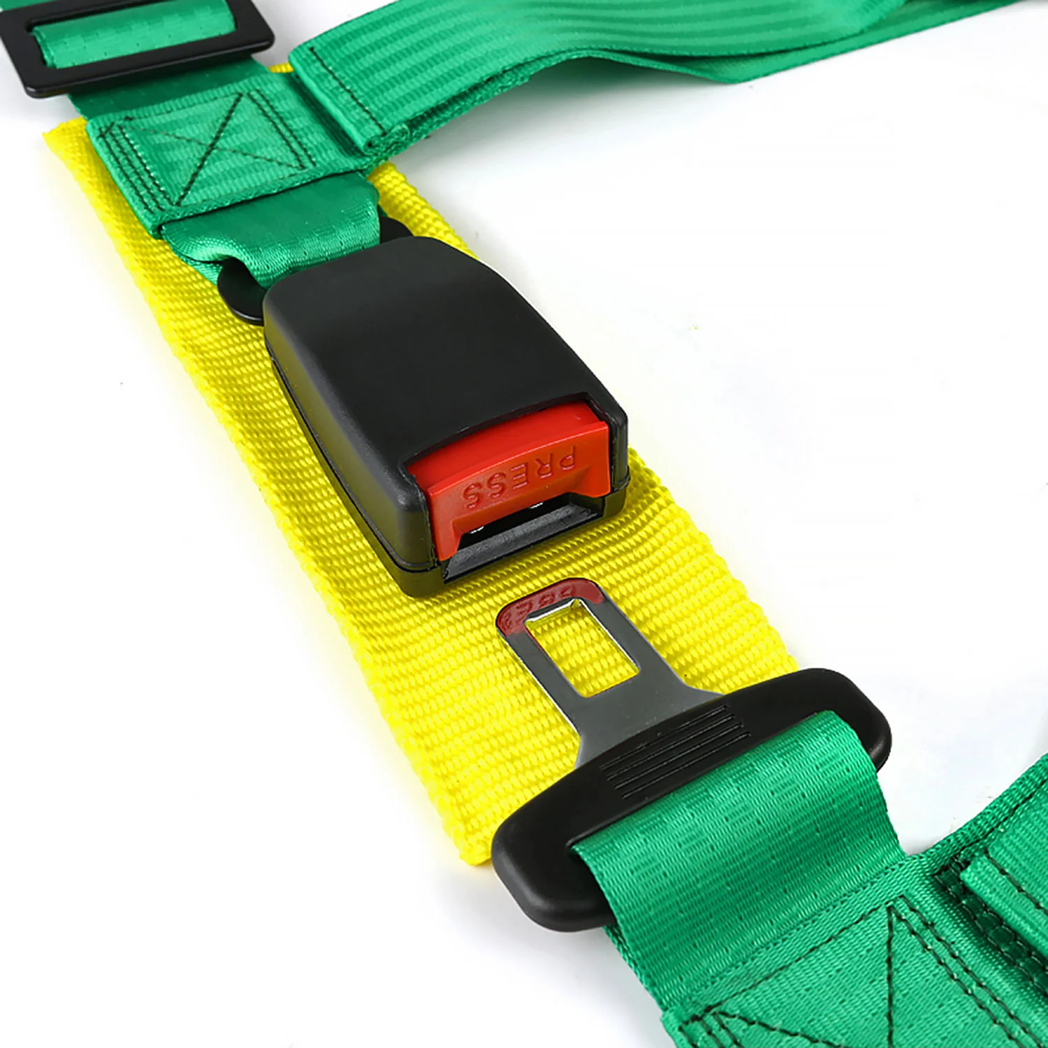 Universal Green 4 Point Racing Seat Belt Buckle Safety Harness - Image 2