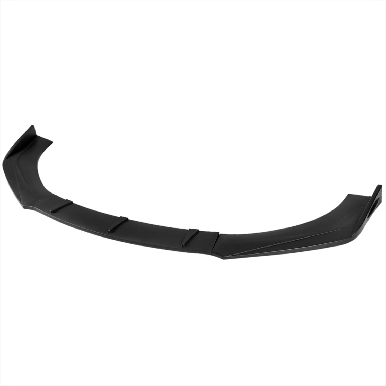 Universal Matte Black Polypropylene 3Pcs Bumper Lip Splitter Spoiler Set