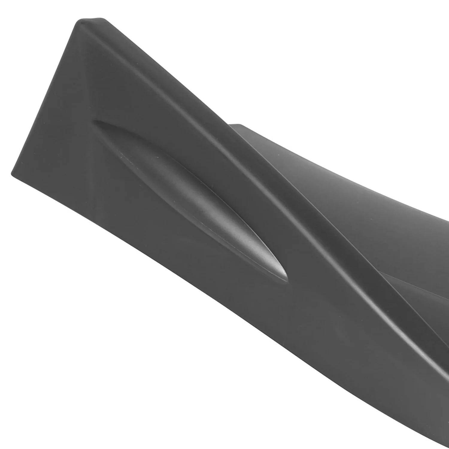 Universal Matte Black Polypropylene 3Pcs Bumper Lip Splitter Spoiler Set - Image 4