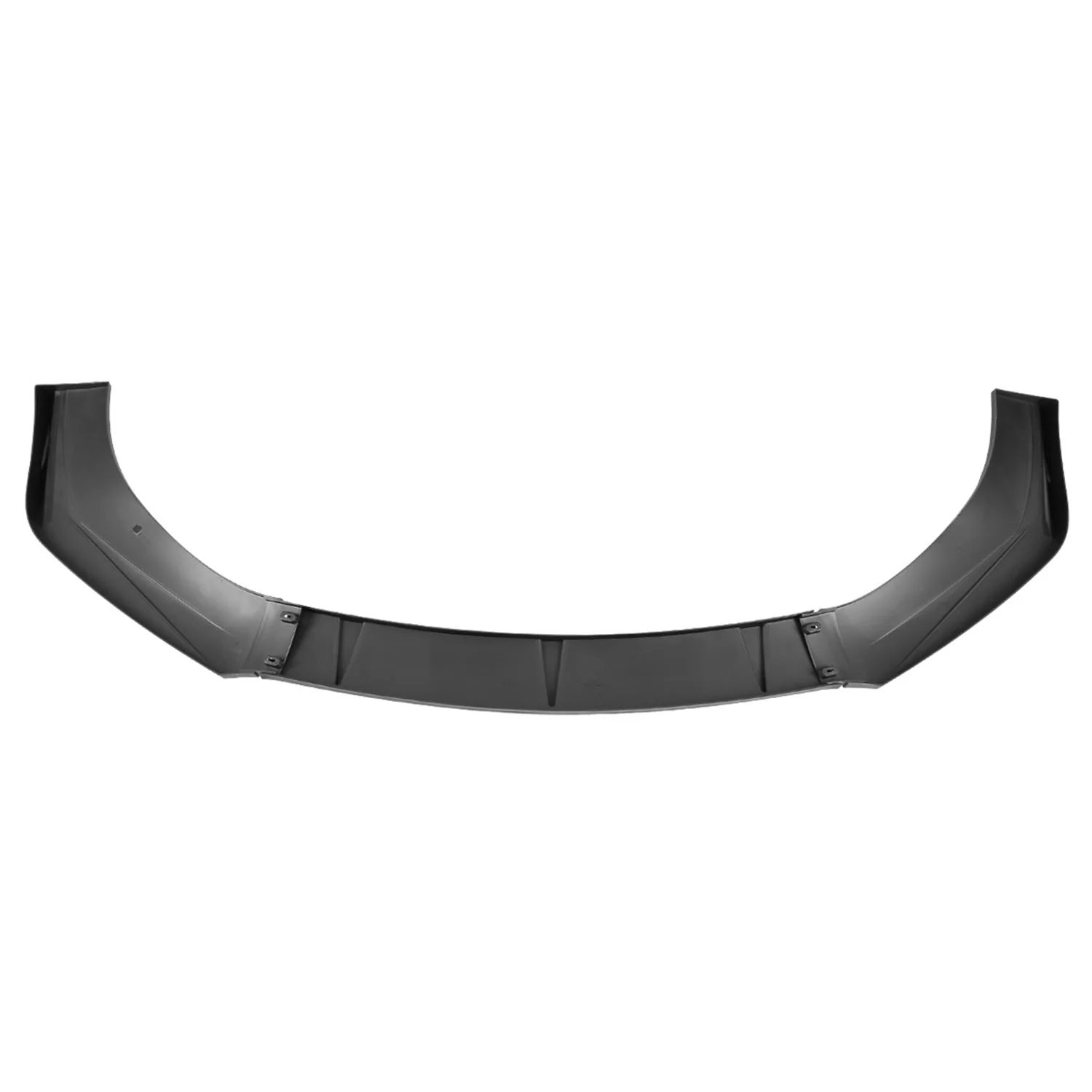Universal Matte Black Polypropylene 3Pcs Bumper Lip Splitter Spoiler Set - Image 8