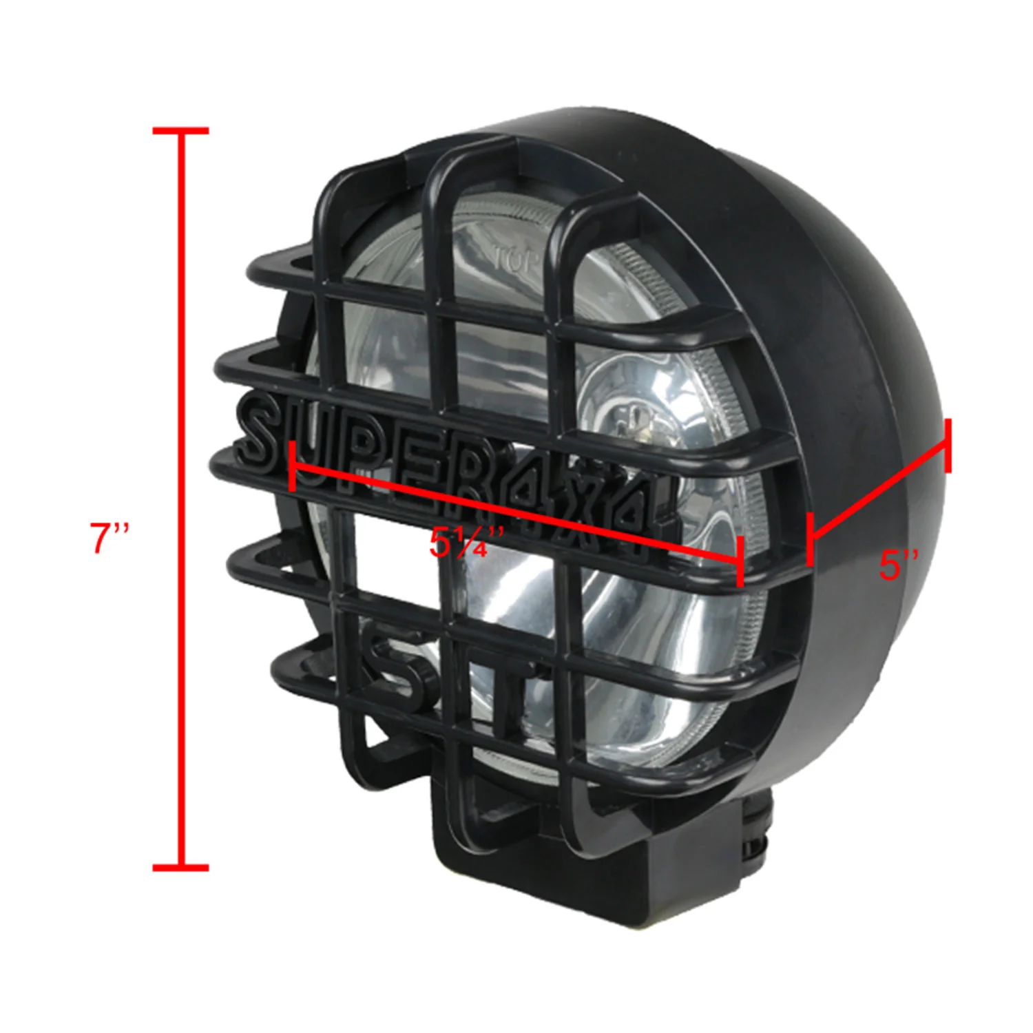 Universal Off Road 6" H3 Black Round Fog Lights w/ Mesh Guard - 2PC - Image 2