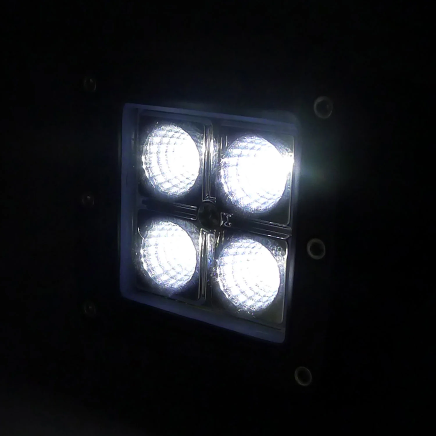 Universal Off Road 6000k Flood Beam 16W 4-LED Cube Fog Light Mounting Bracket - Image 6