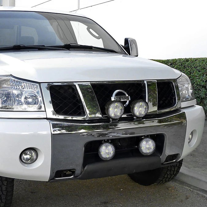 Universal Off Road 6000K Flood Beam 18W 6-LED Round Fog Light 4Pcs Black Alu - Image 8