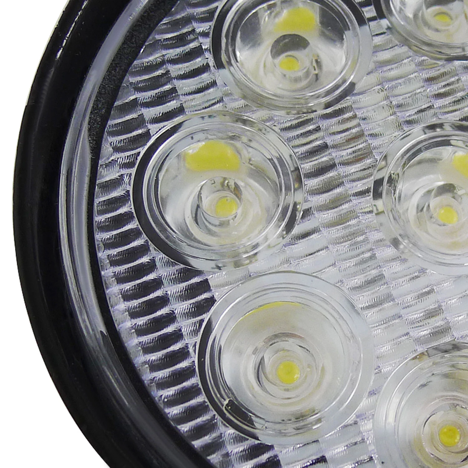 Universal Off Road 6000K Flood Beam 27W 9-LED Round Fog Light 4Pcs Black Alu - Image 3