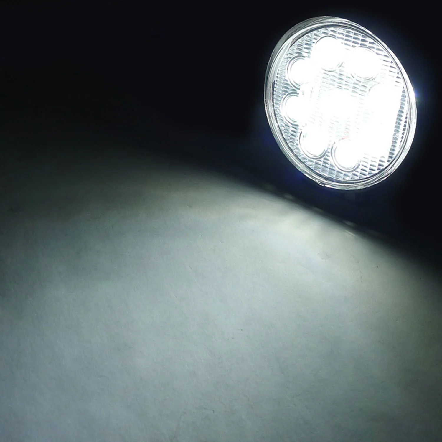 Universal Off Road 6000K Flood Beam 27W 9-LED Round Fog Light 4Pcs Black Alu - Image 4