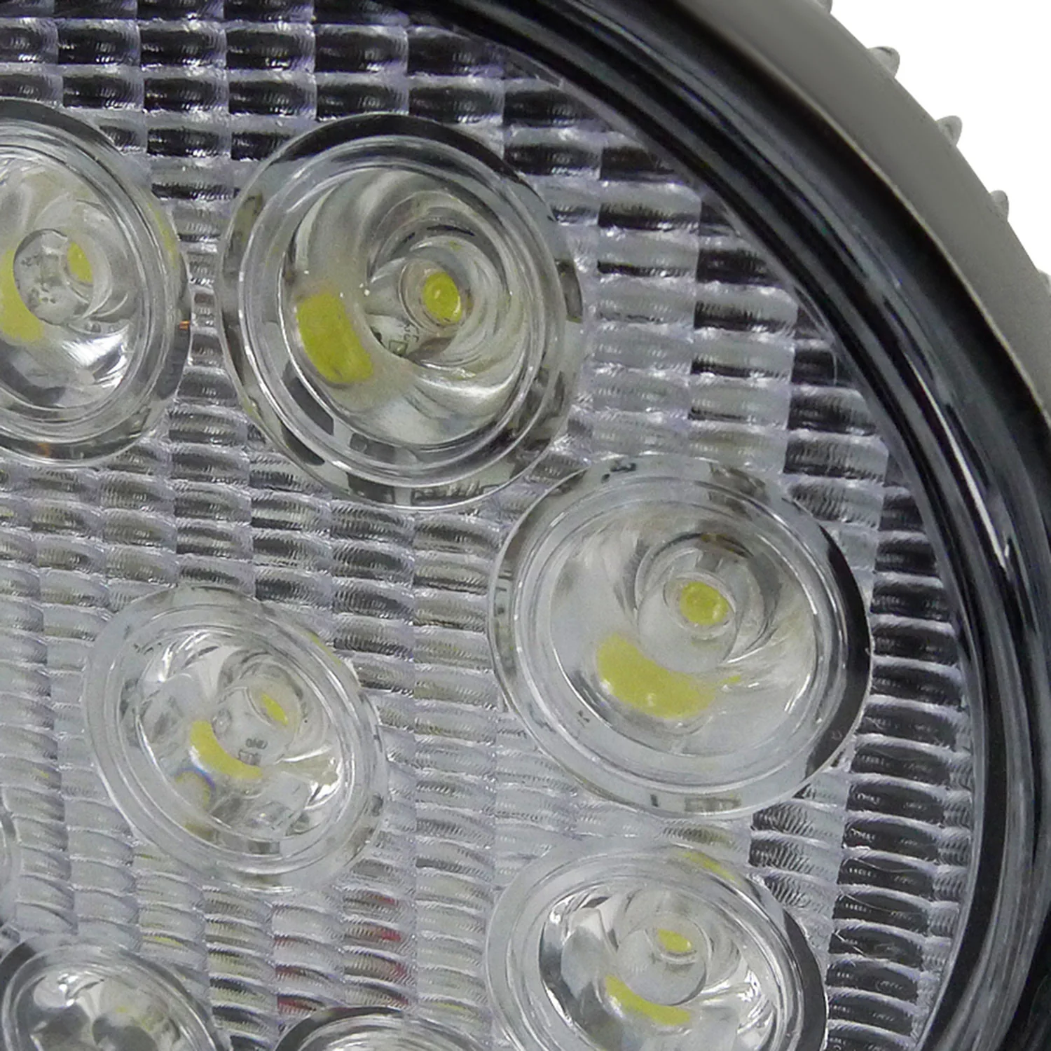 Universal Off Road 6000K Flood Beam 27W 9-LED Round Fog Light 4Pcs Black Alu - Image 5