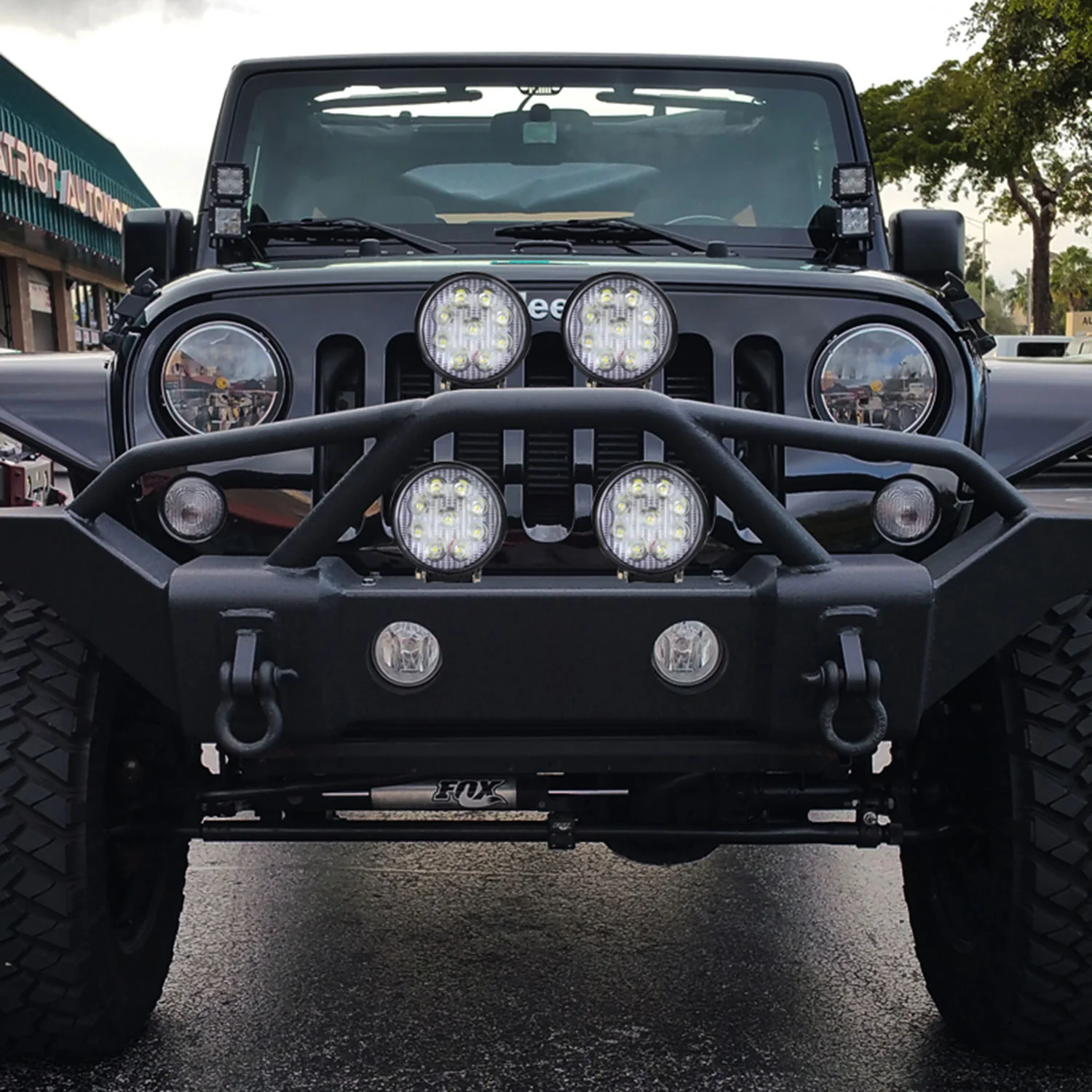 Universal Off Road 6000K Flood Beam 27W 9-LED Round Fog Light 4Pcs Black Alu - Image 8