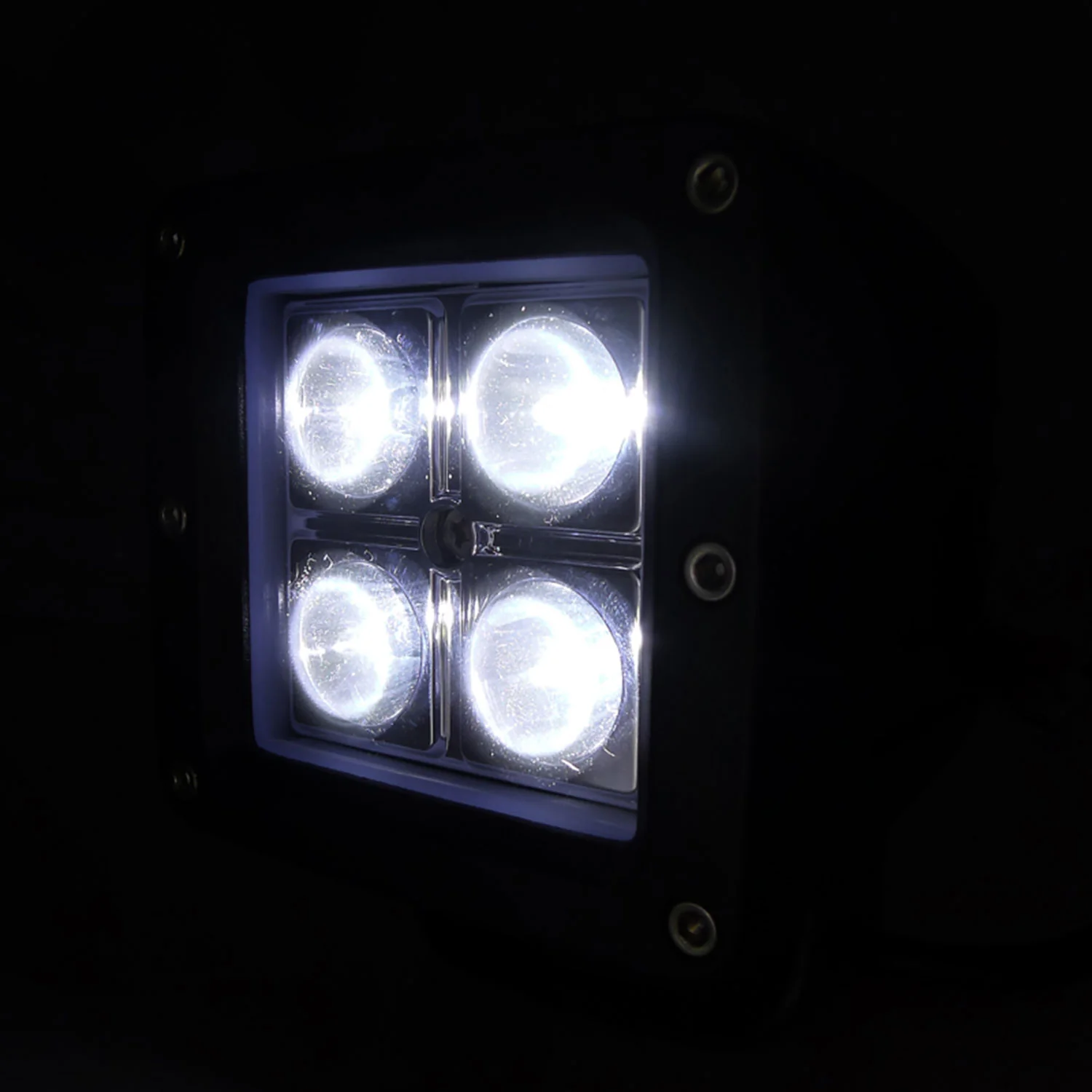 Universal Off Road 6000K Spot Beam 16W 4LED Cube Fog Light Mounting Bracket - Image 6