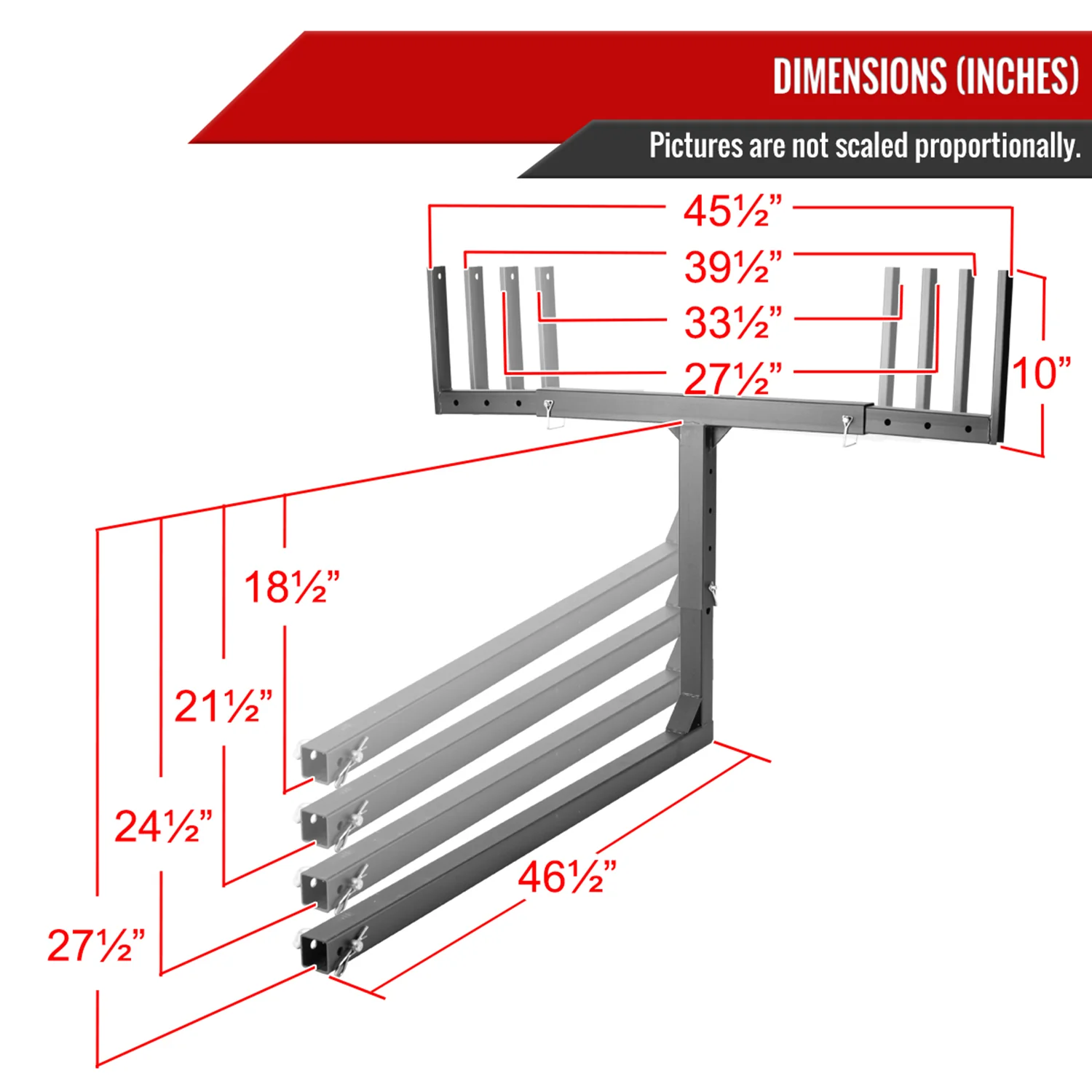Universal Pickup Steel Truck Bed Extension Rack - Image 2